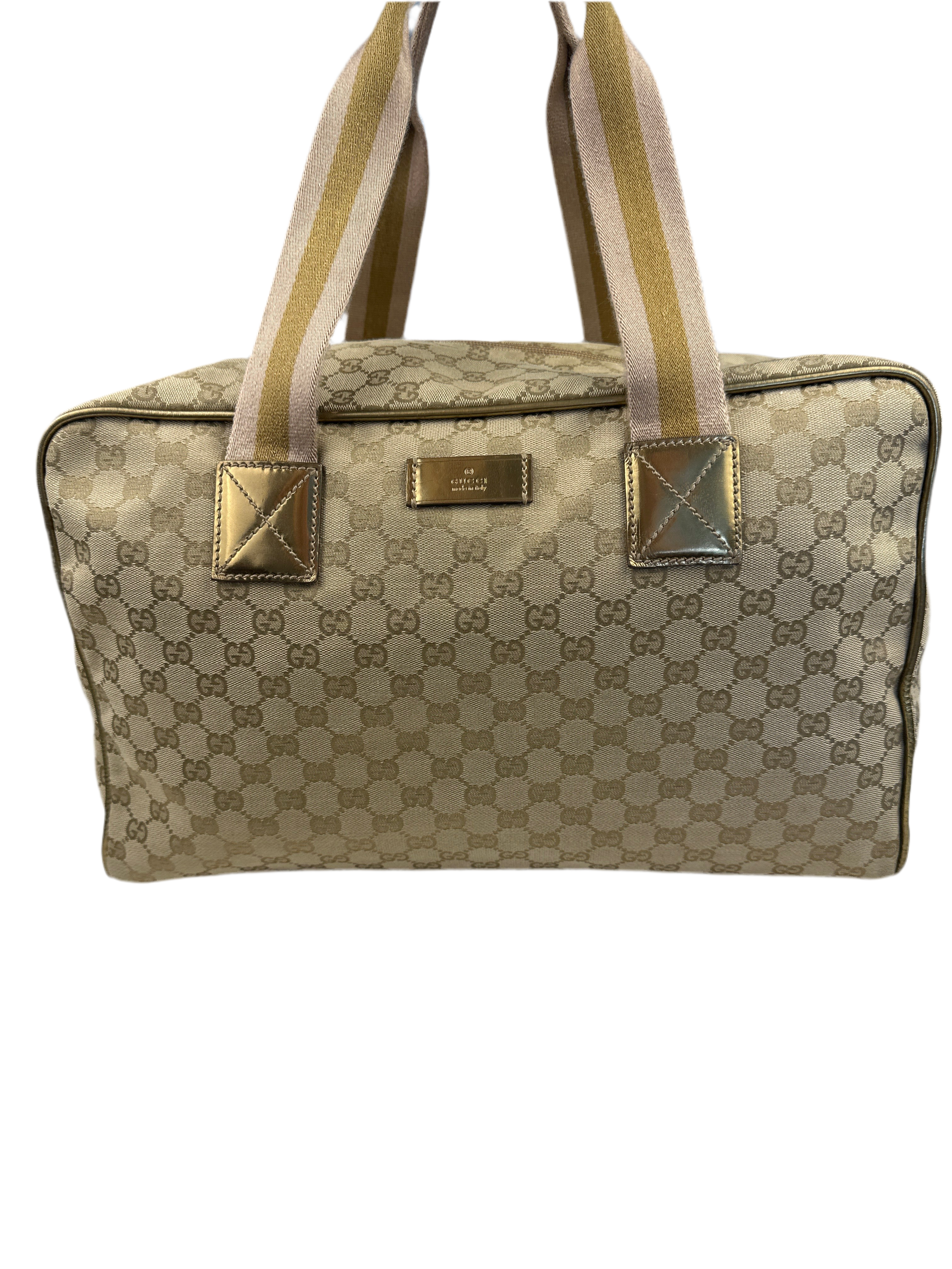 Gucci GG Canvas Web Duffle Bag