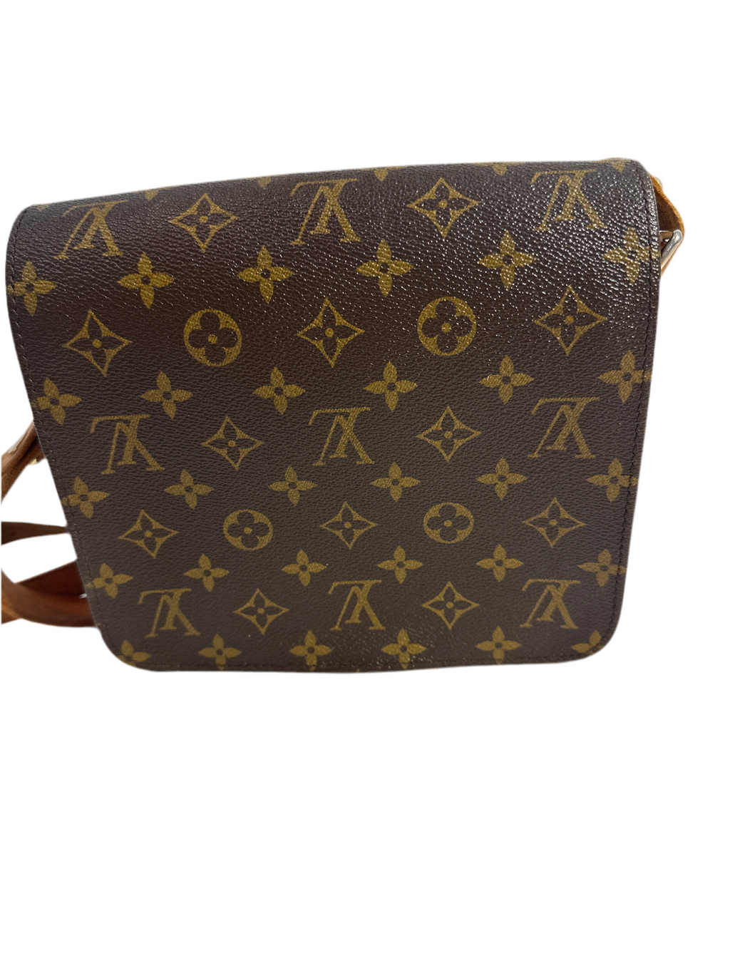 Vintage LOUIS VUITTON Cartouchiere MM Shoulder Bag Monogram Leather Brown- project bag