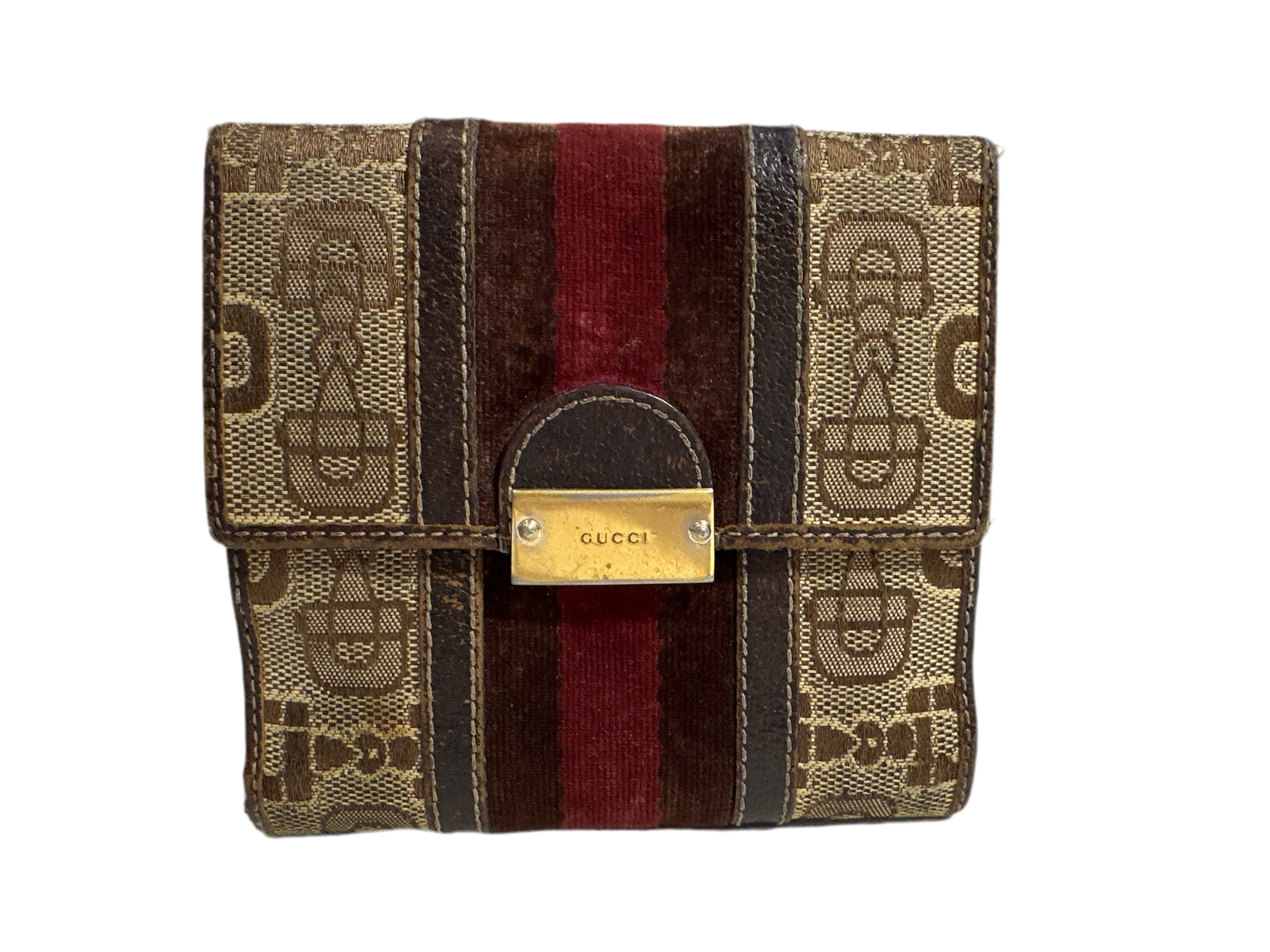 Rare Vintage Gucci Horsebit Pattern Wallet