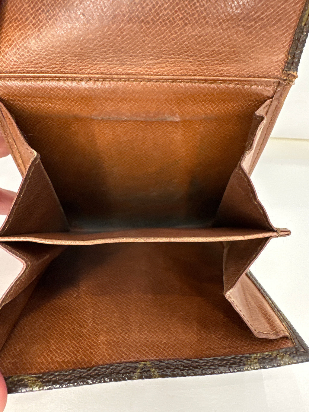 Vintage LOUIS VUITTON Brown Elise Monogram Snap Wallet