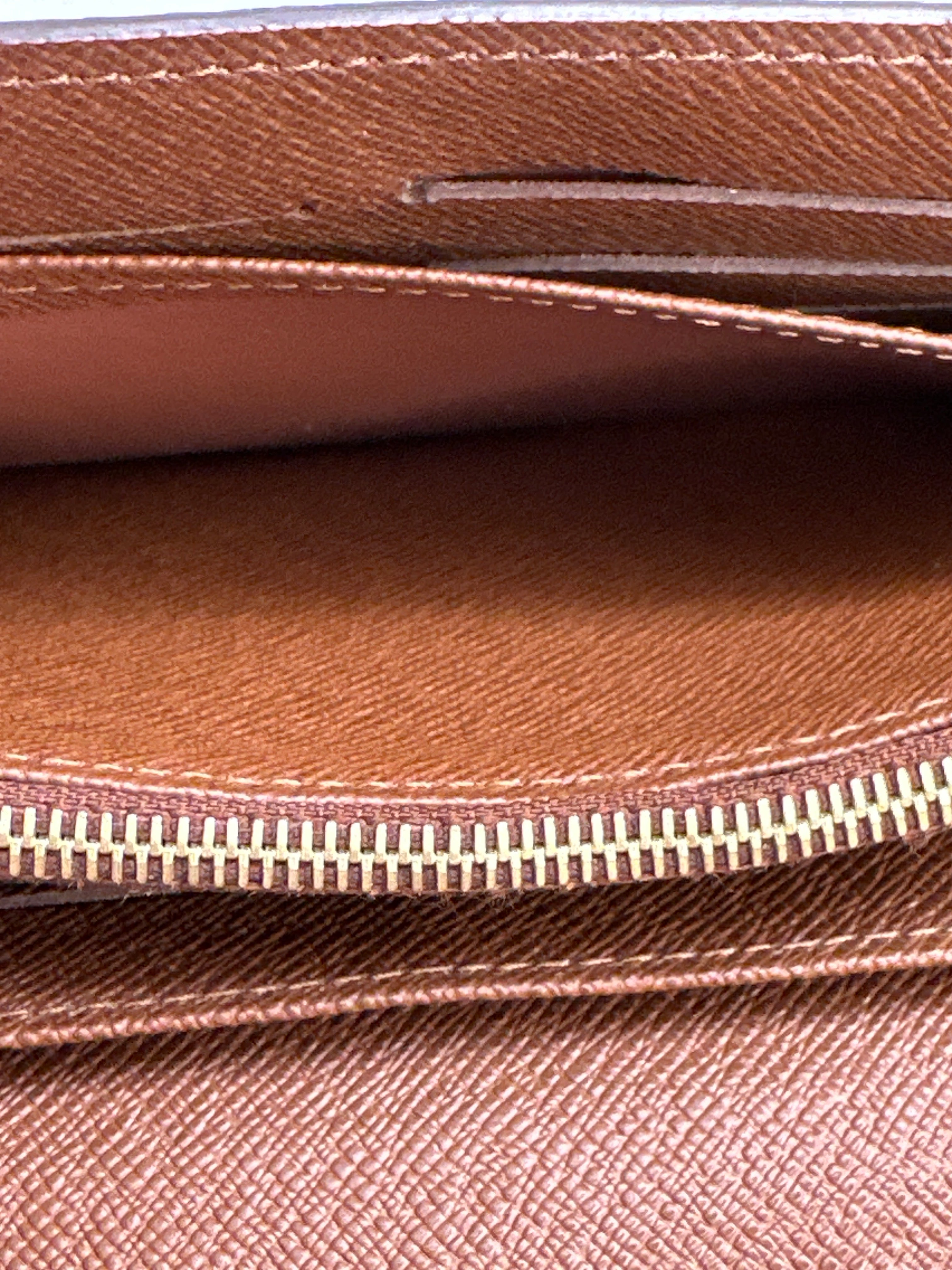 Louis Vuitton Monogram Coated Canvas Continental Sarah Wallet Brown