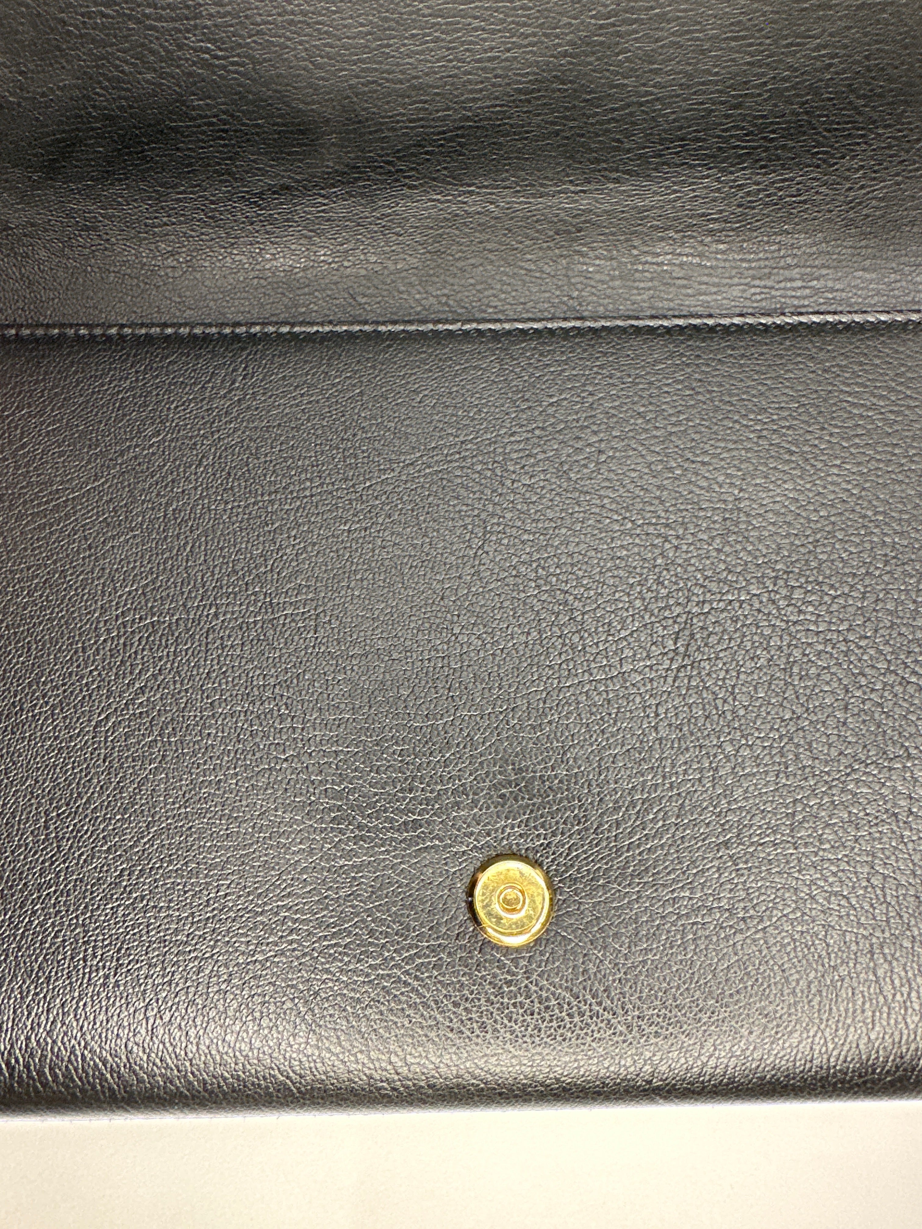 Saint Laurent Womens Monogram Leather Belle De Jour Clutch Handbag Black