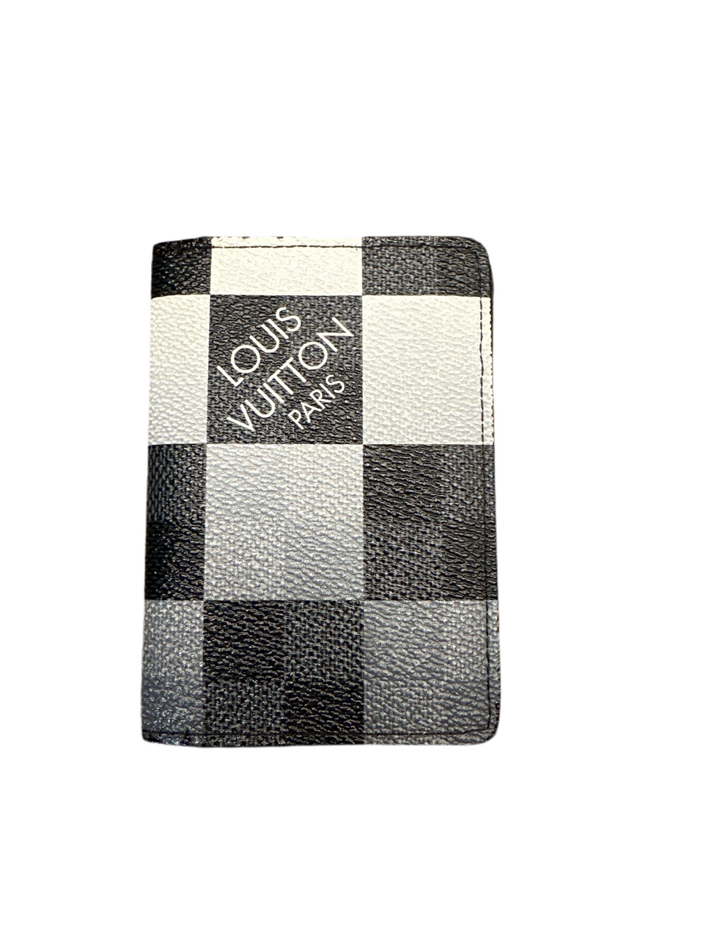 Louis Vuitton Damier Graphite Giant White Monogram Logo Pocket Organizer Wallet