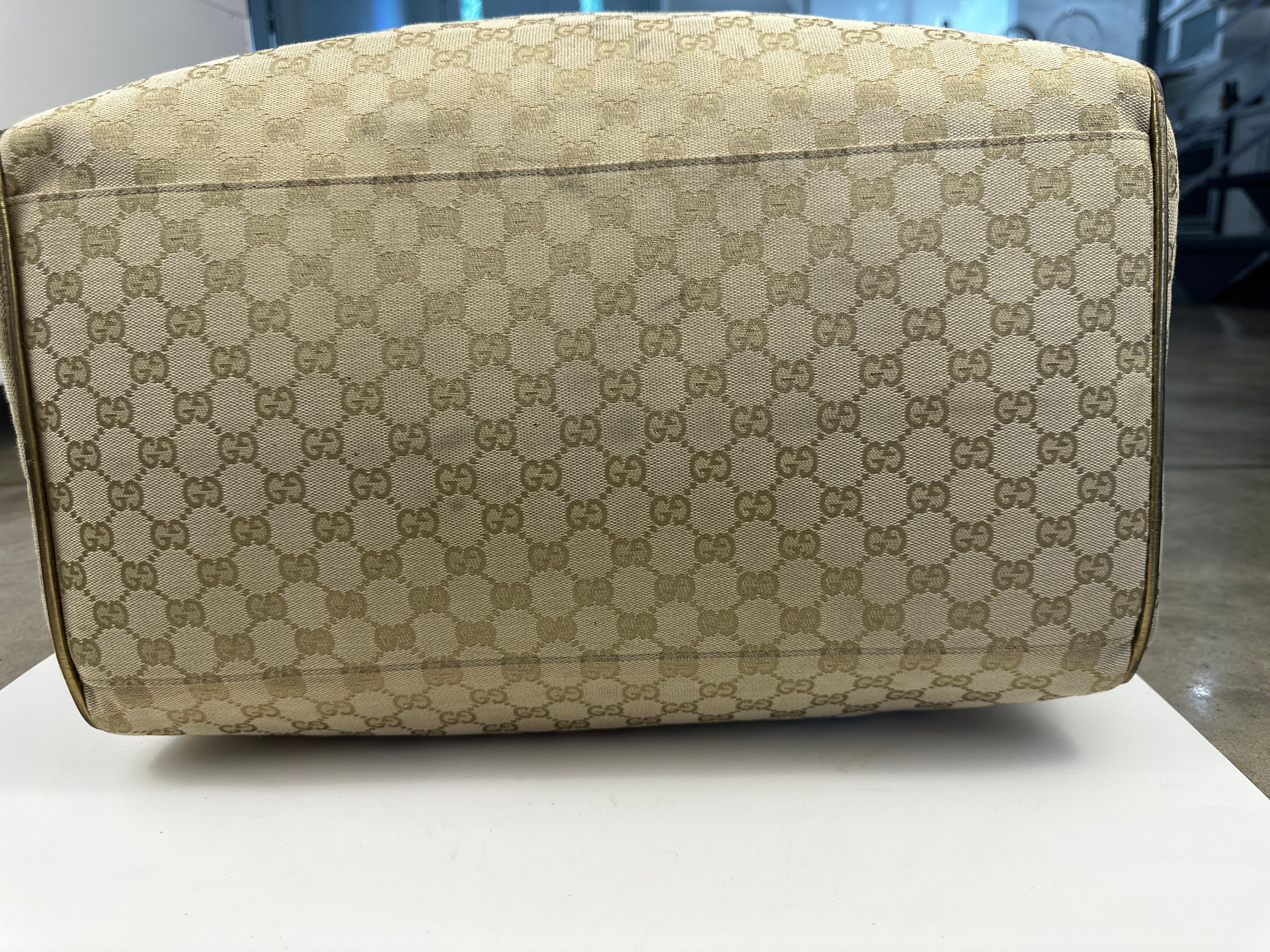 Gucci GG Canvas Web Duffle Bag