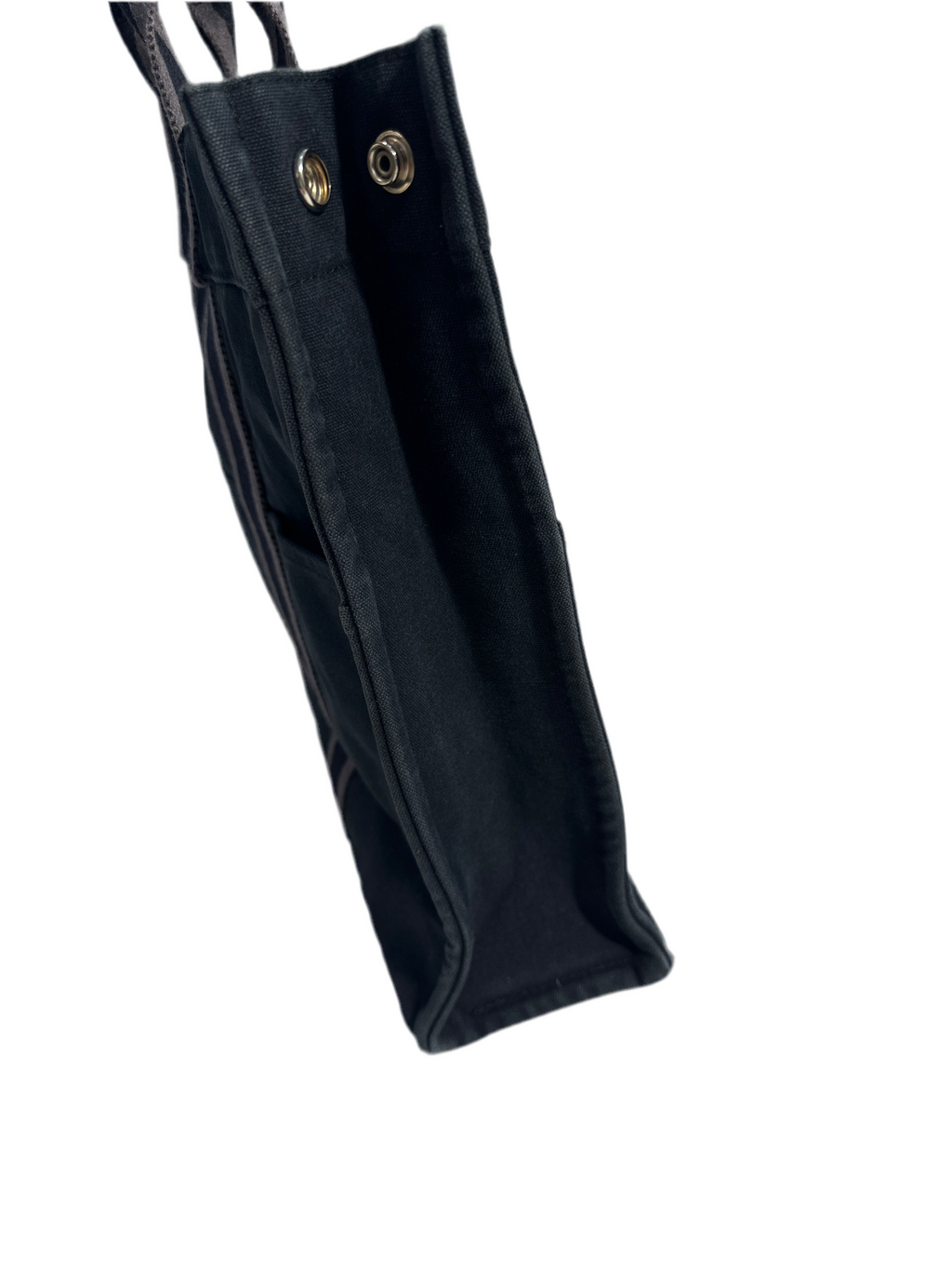 HERMES Canvas Black & Gray Tote