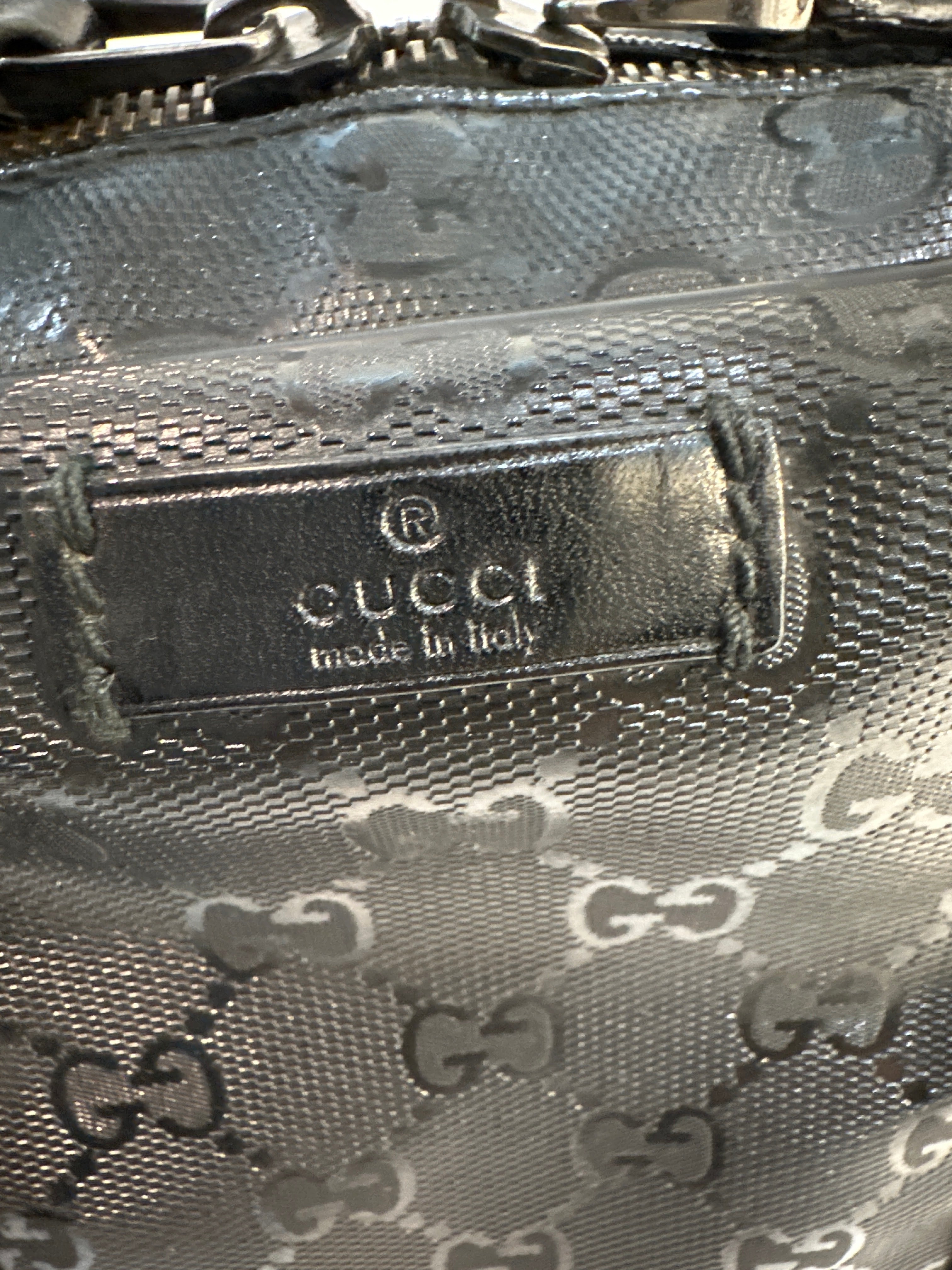Gucci Embossed GG Briefcase Black PVC business Laptop bag