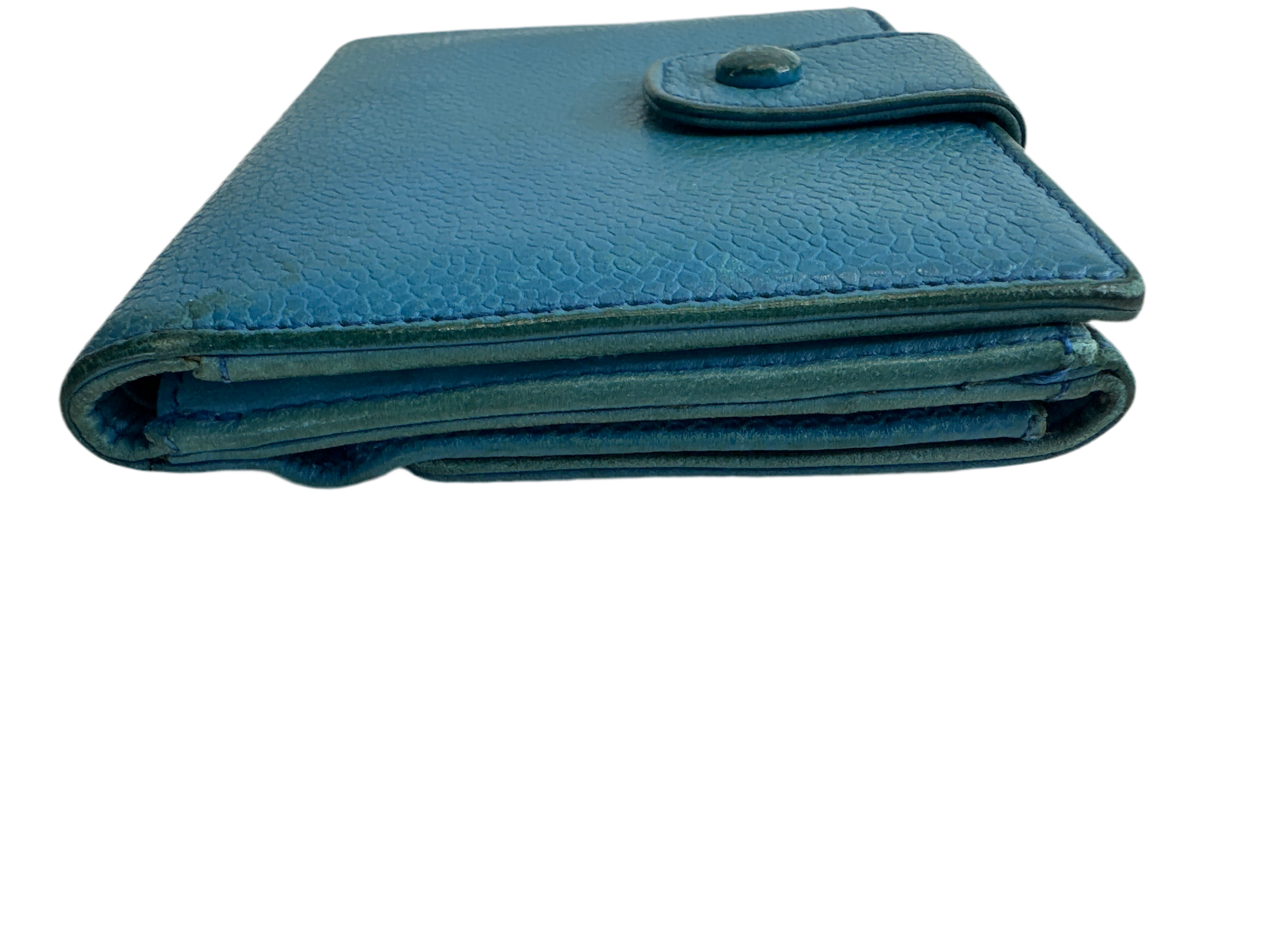 Vintage CHANEL Caviar Blue Card Holder Wallet