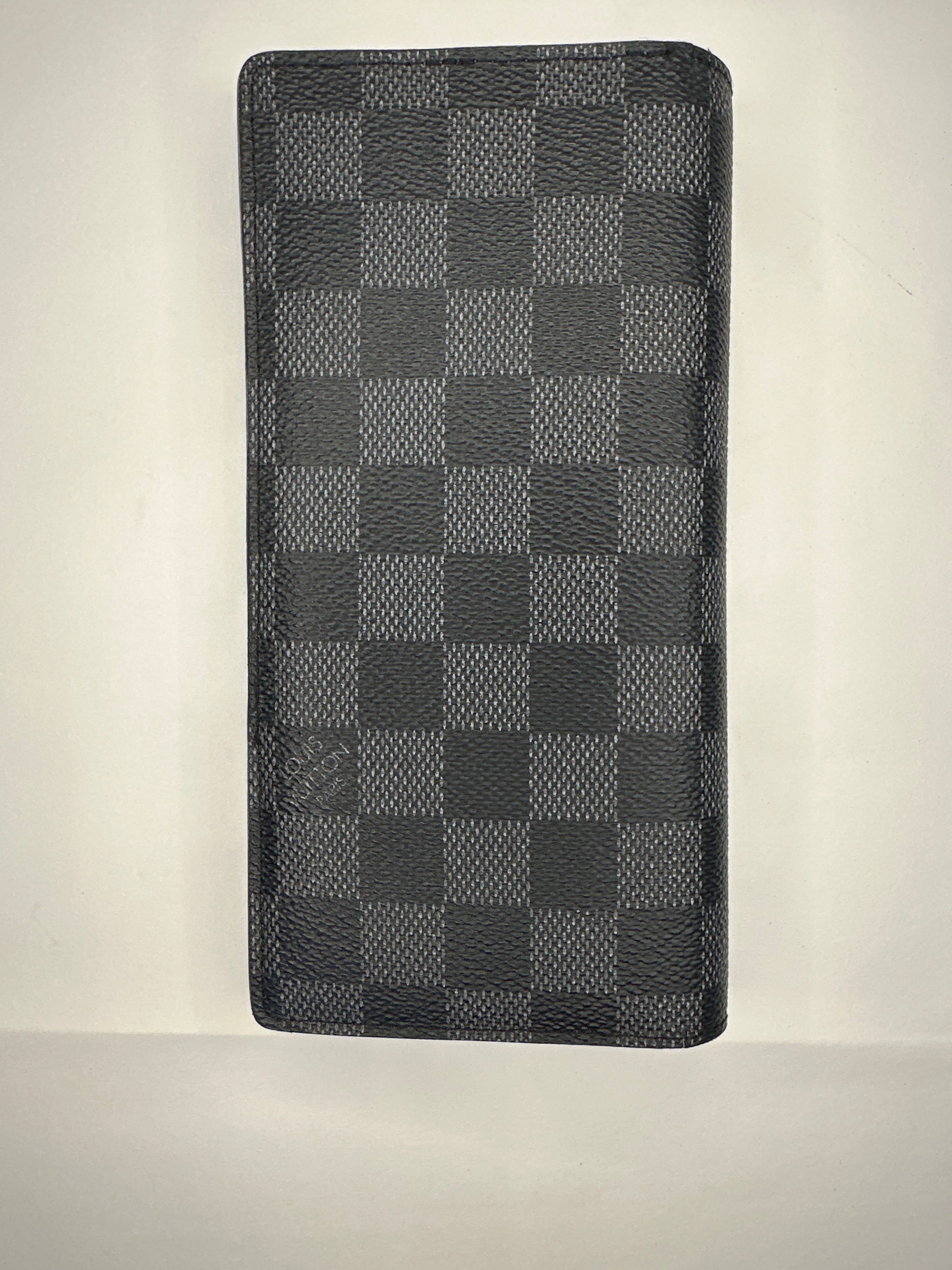 Louis Vuitton Damier Graphite Brazza Blue Gray Long Wallet