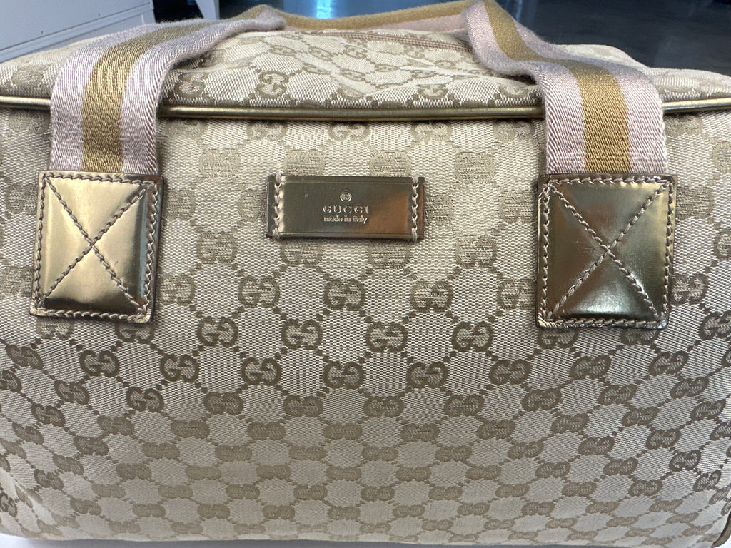 Gucci GG Canvas Web Duffle Bag
