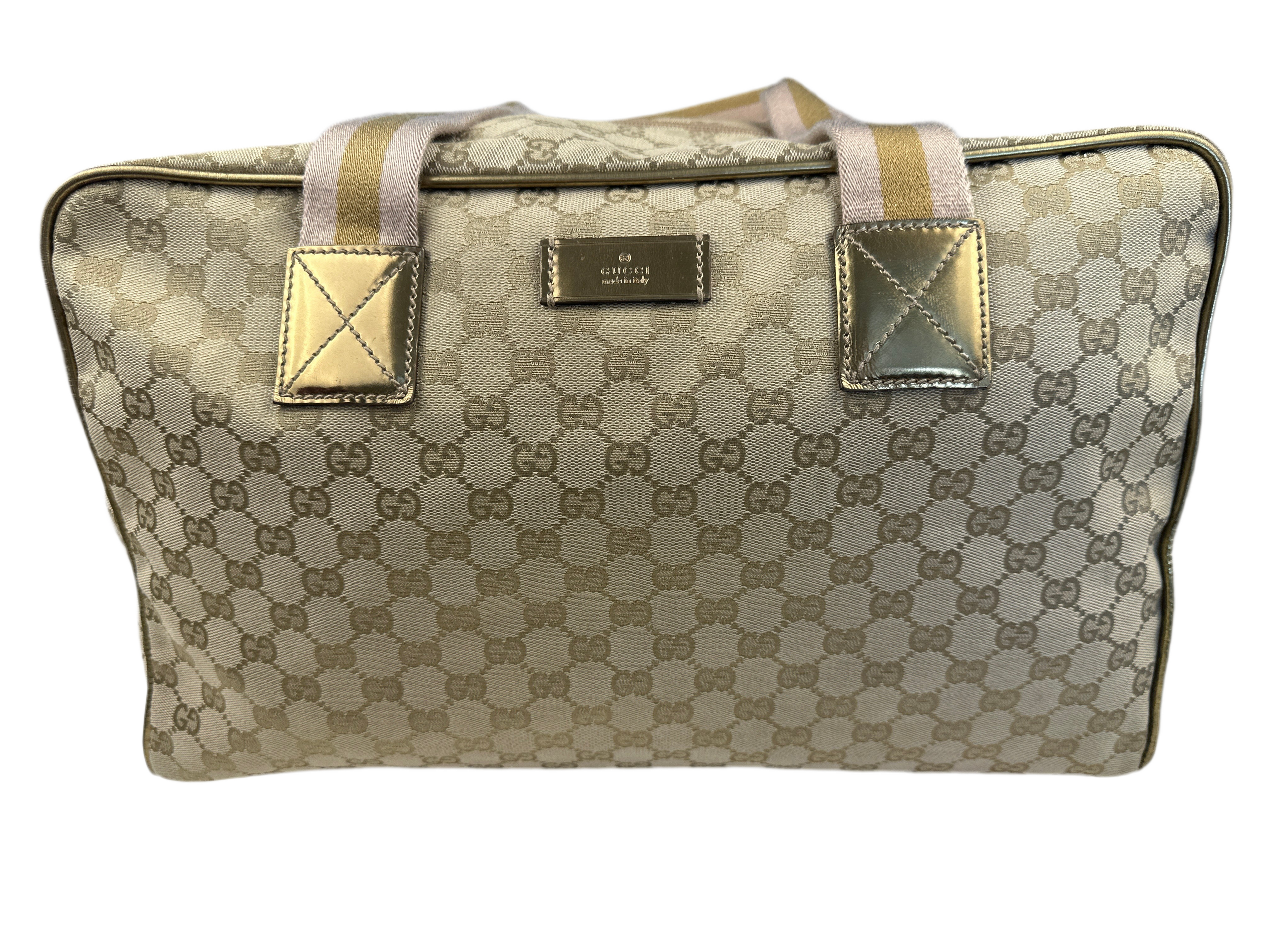 Gucci GG Canvas Web Duffle Bag