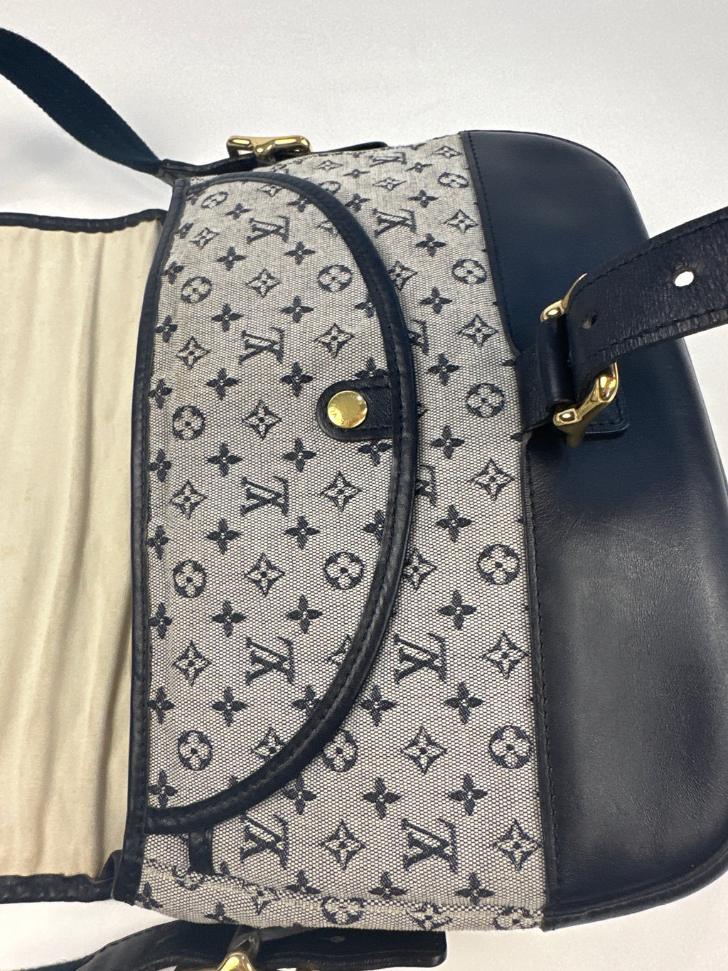 LOUIS VUITTON Monogram Mini Belanger Shoulder Bag Blue