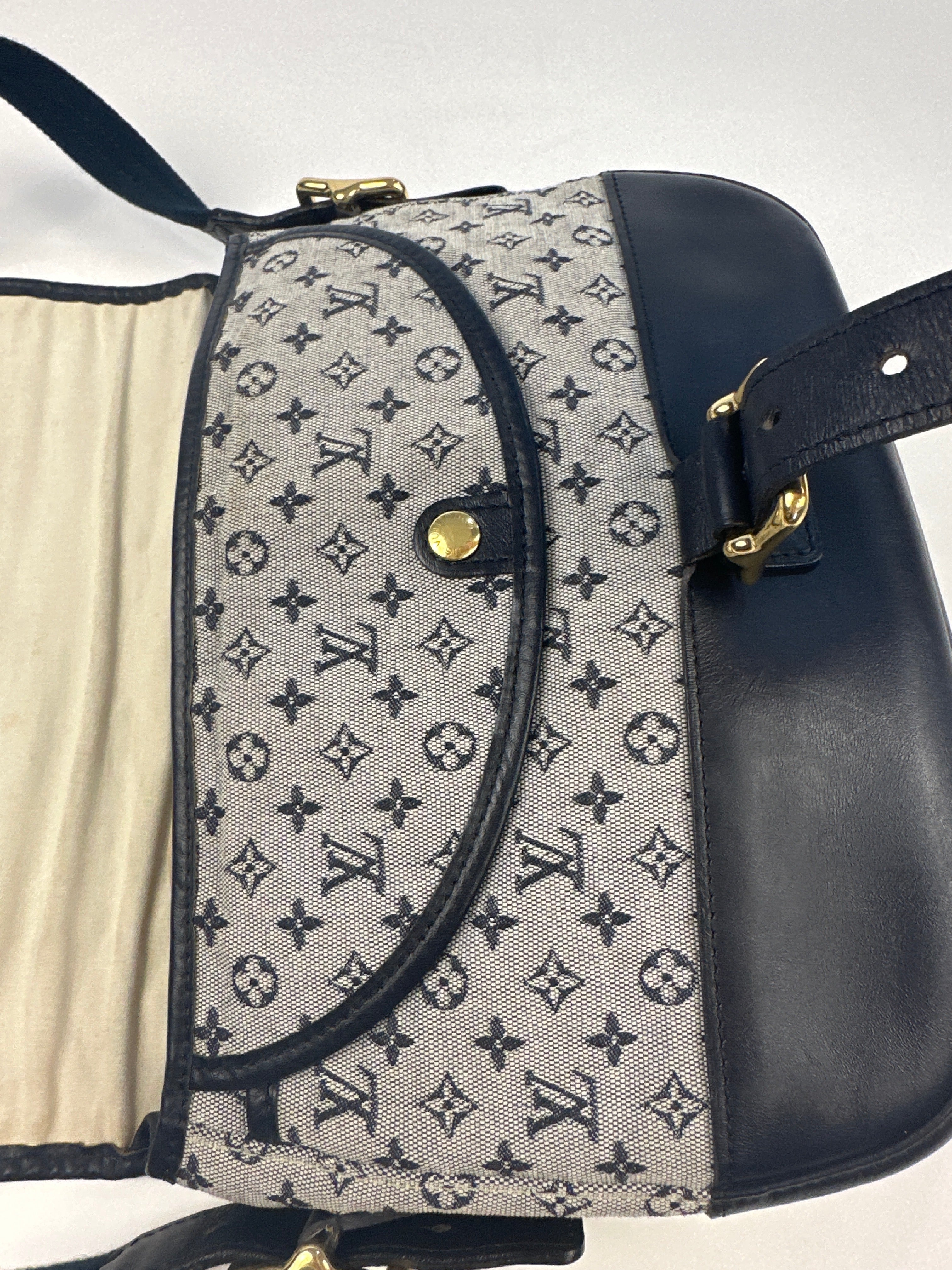LOUIS VUITTON Monogram Mini Belanger Shoulder Bag Blue