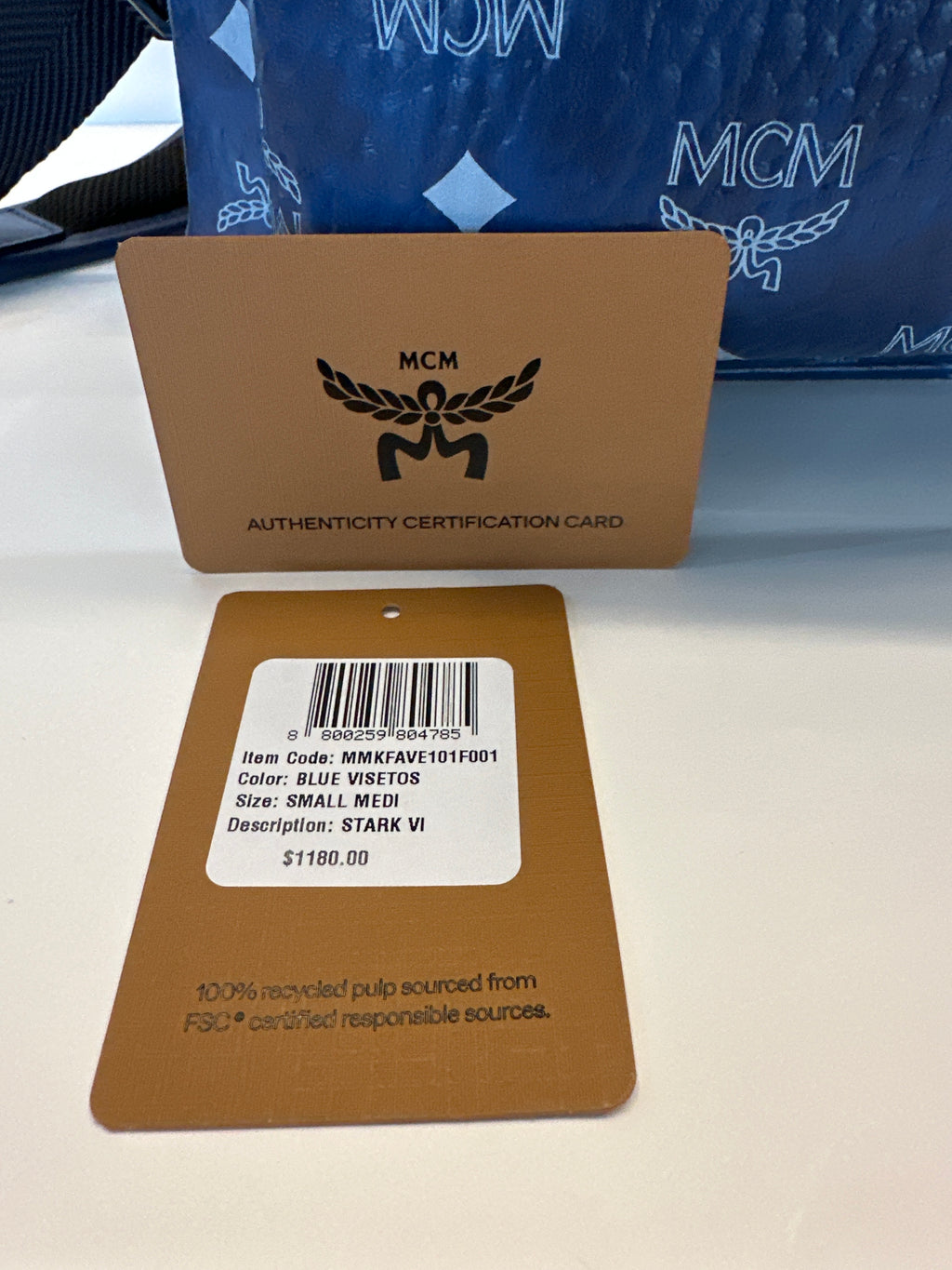 MCM Stark Side Studs Backpack In Visetos