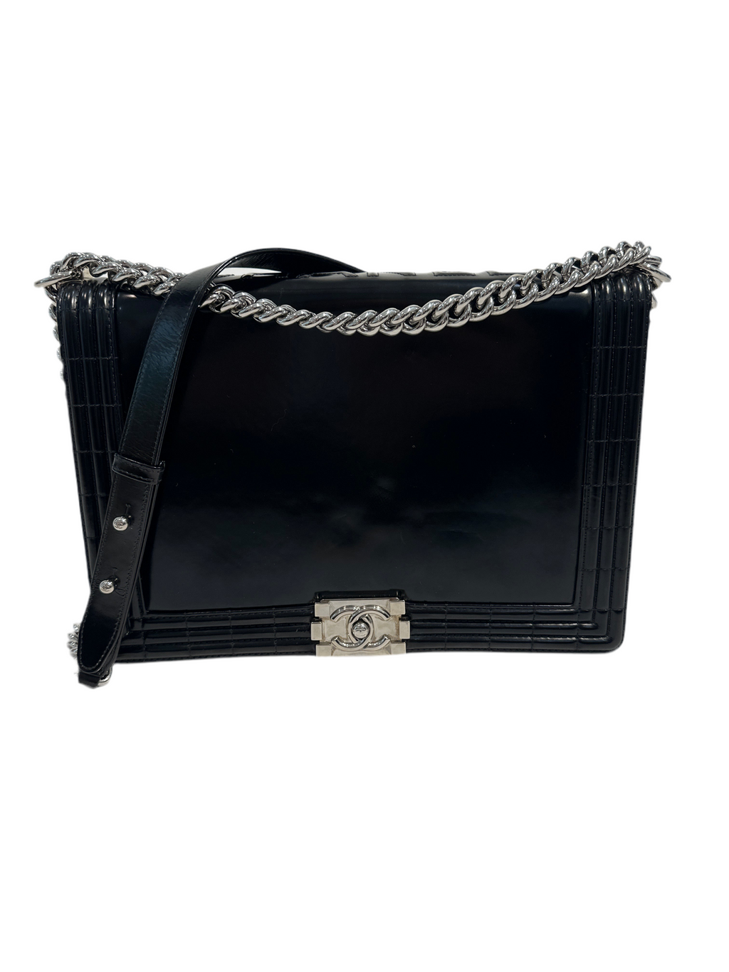 Chanel Reverso Boy Flap Bag Glazed Calfskin Large