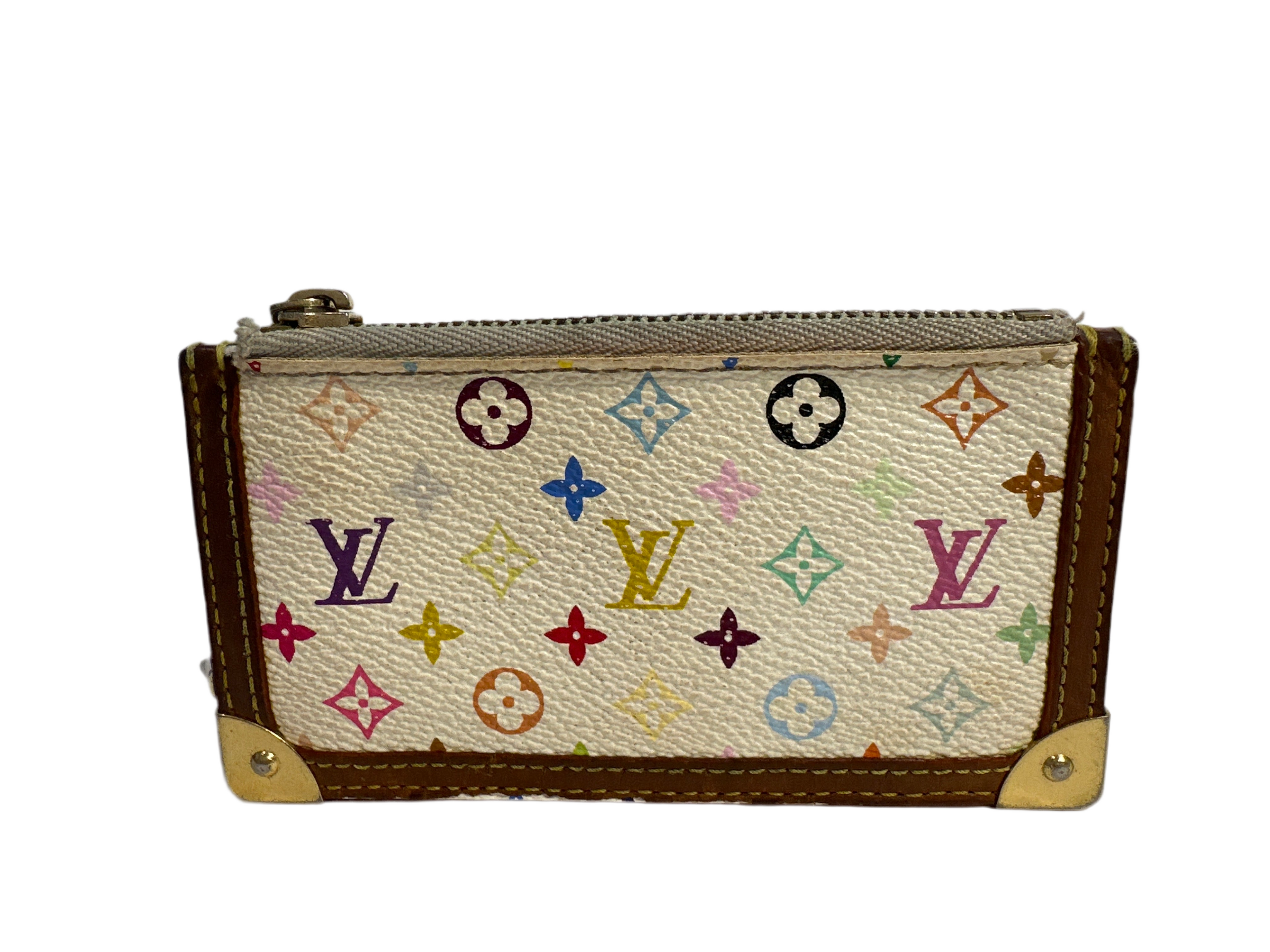 Vintage LOUIS VUITTON Limited Edition Monogram Multicolor pochette Cles/pouch