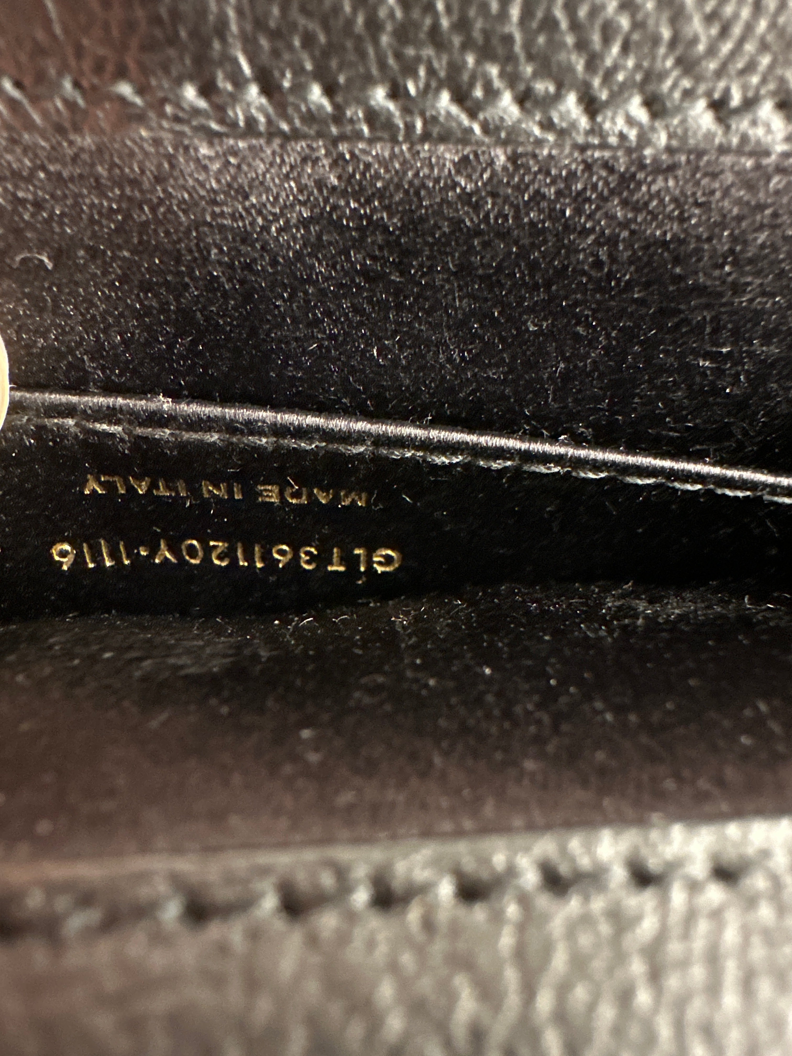 Saint Laurent Womens Monogram Leather Belle De Jour Clutch Handbag Black