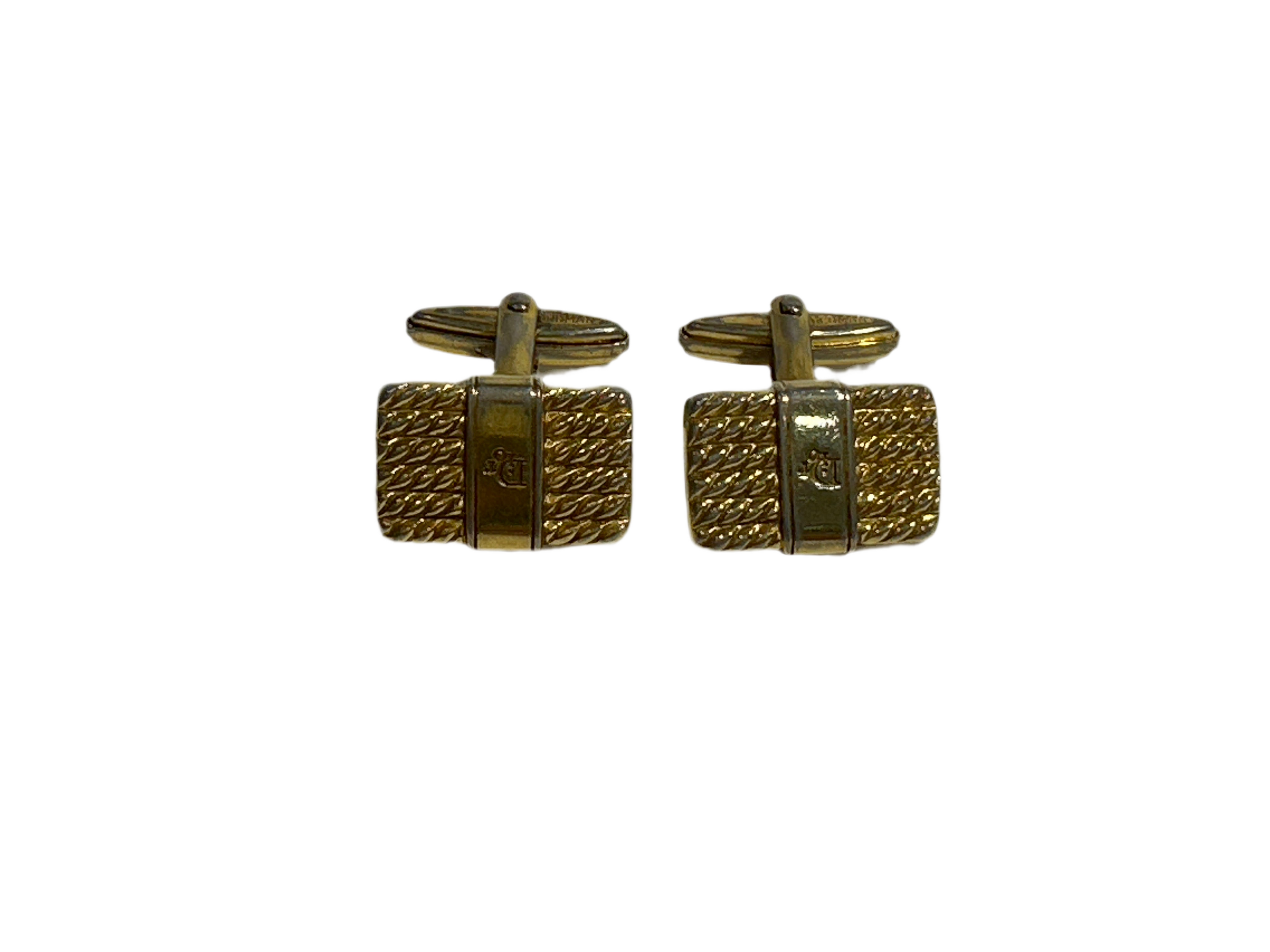Vintage Christian Dior Gold Tone Cufflinks