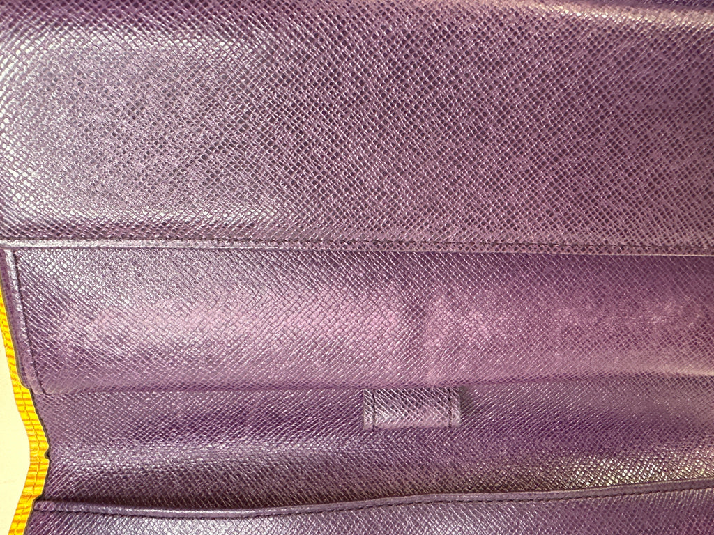 LOUIS VUITTON Wallet Yellow Epi Porte Tresor International Trifold