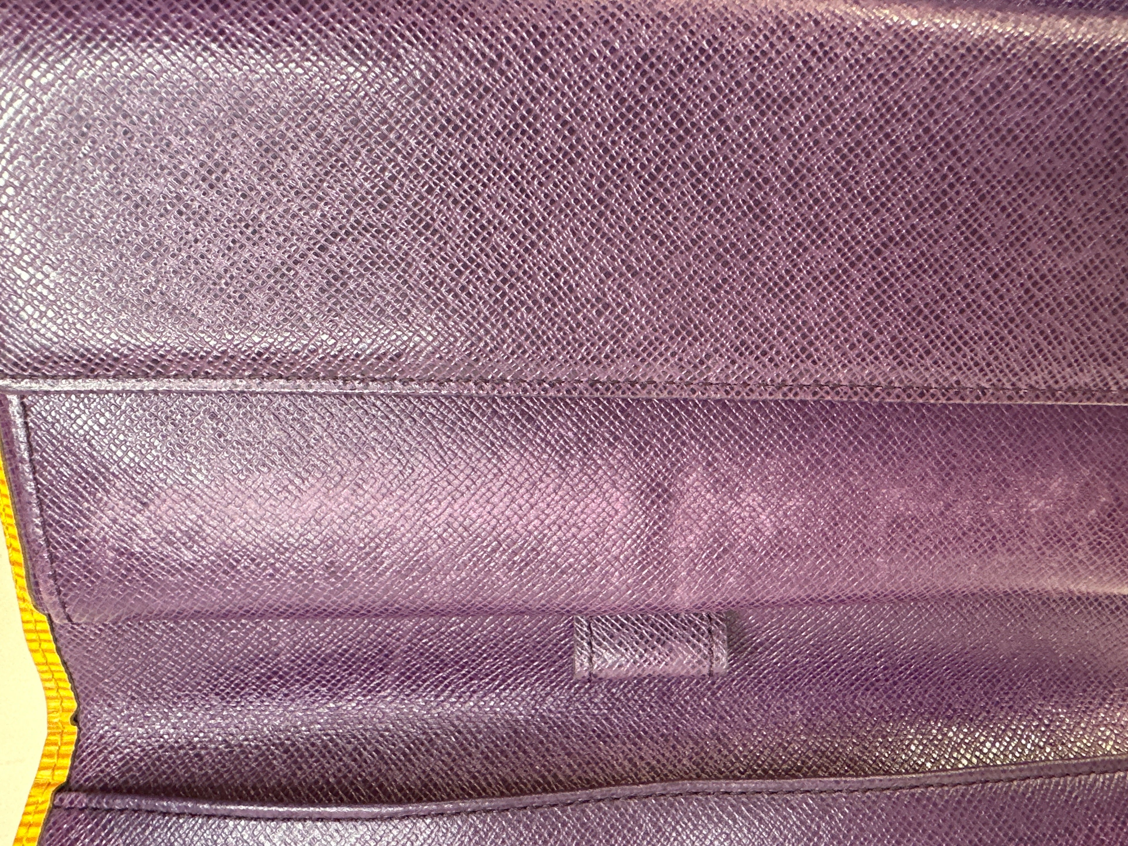 LOUIS VUITTON Wallet Yellow Epi Porte Tresor International Trifold