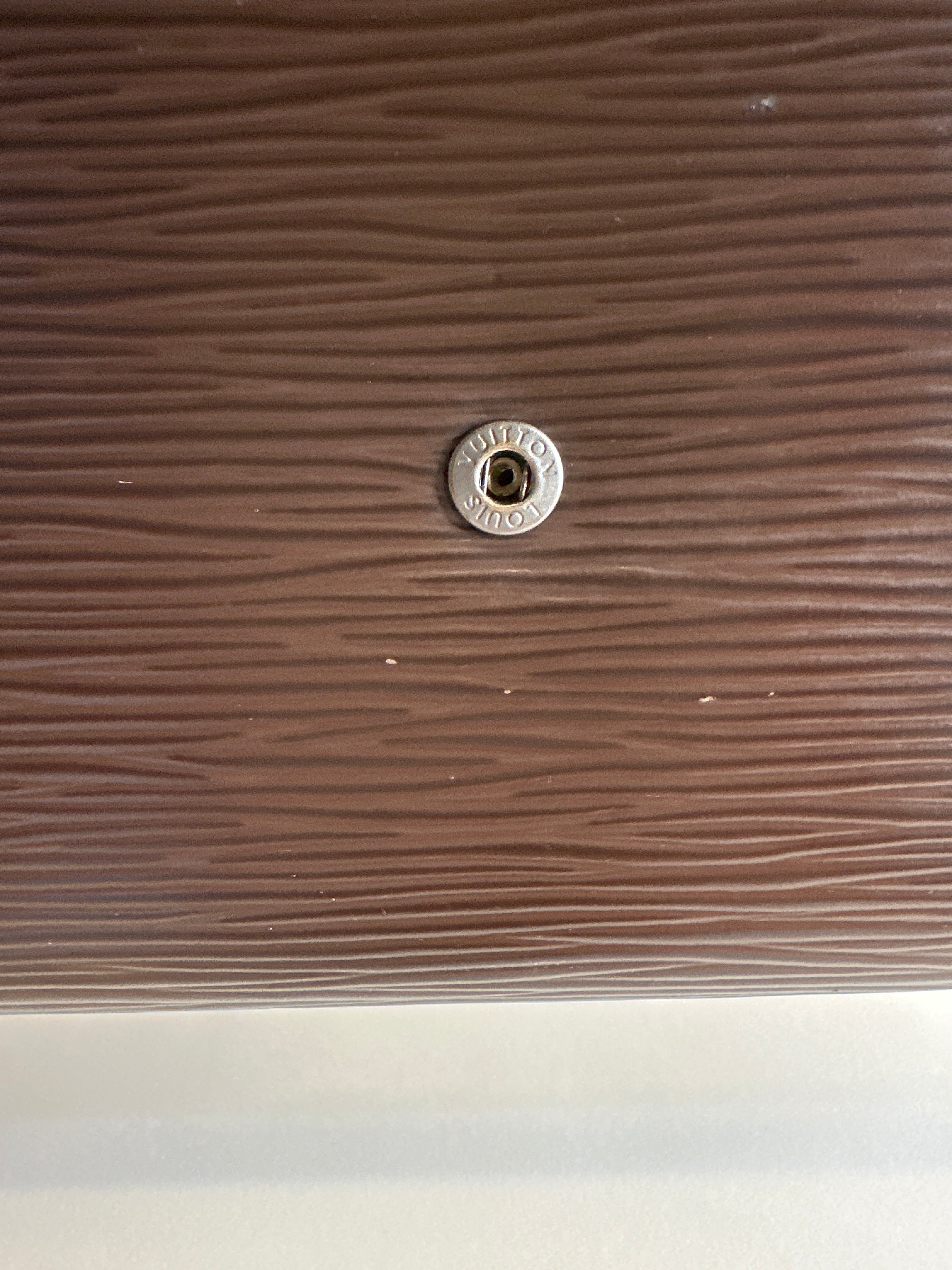 Vintage Louis Vuitton Rare Color Way MOKA Epi Leather Trifold Wallet