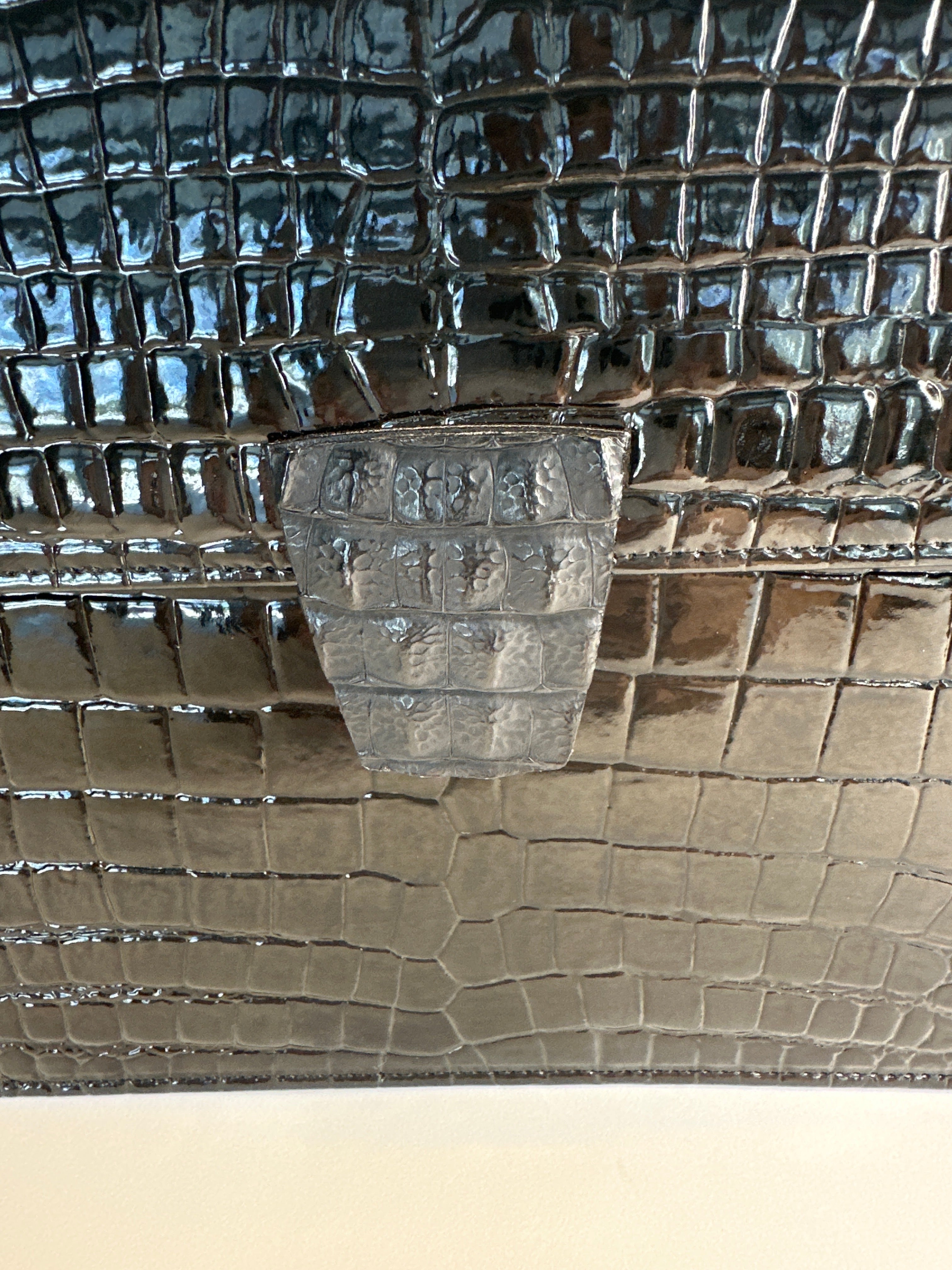 Vintage Yves Saint Laurent Vegan leather clutch bag