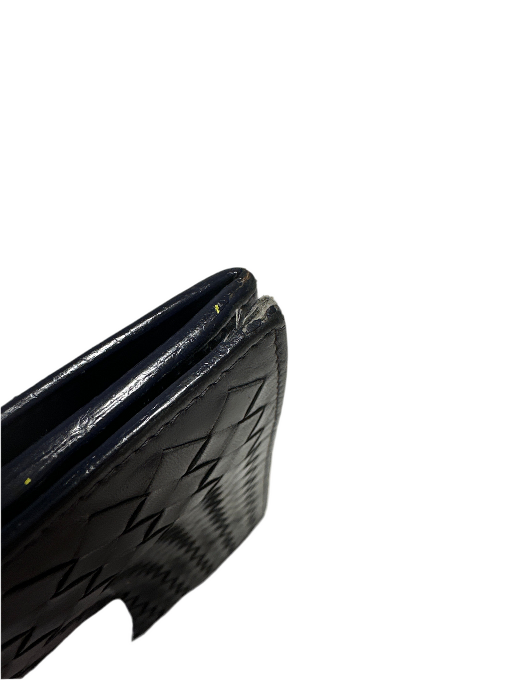 Bottega Veneta Woven Leather Clutch Wallet Navy