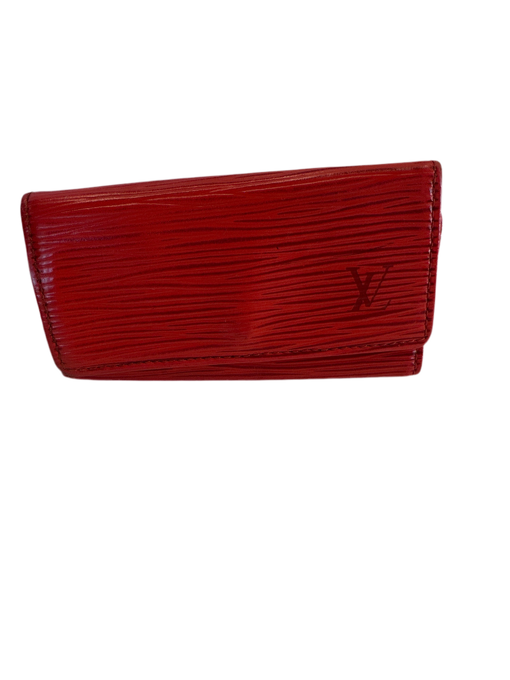 Vintage Louis Vuitton Red Epi Leather 4-Key Case