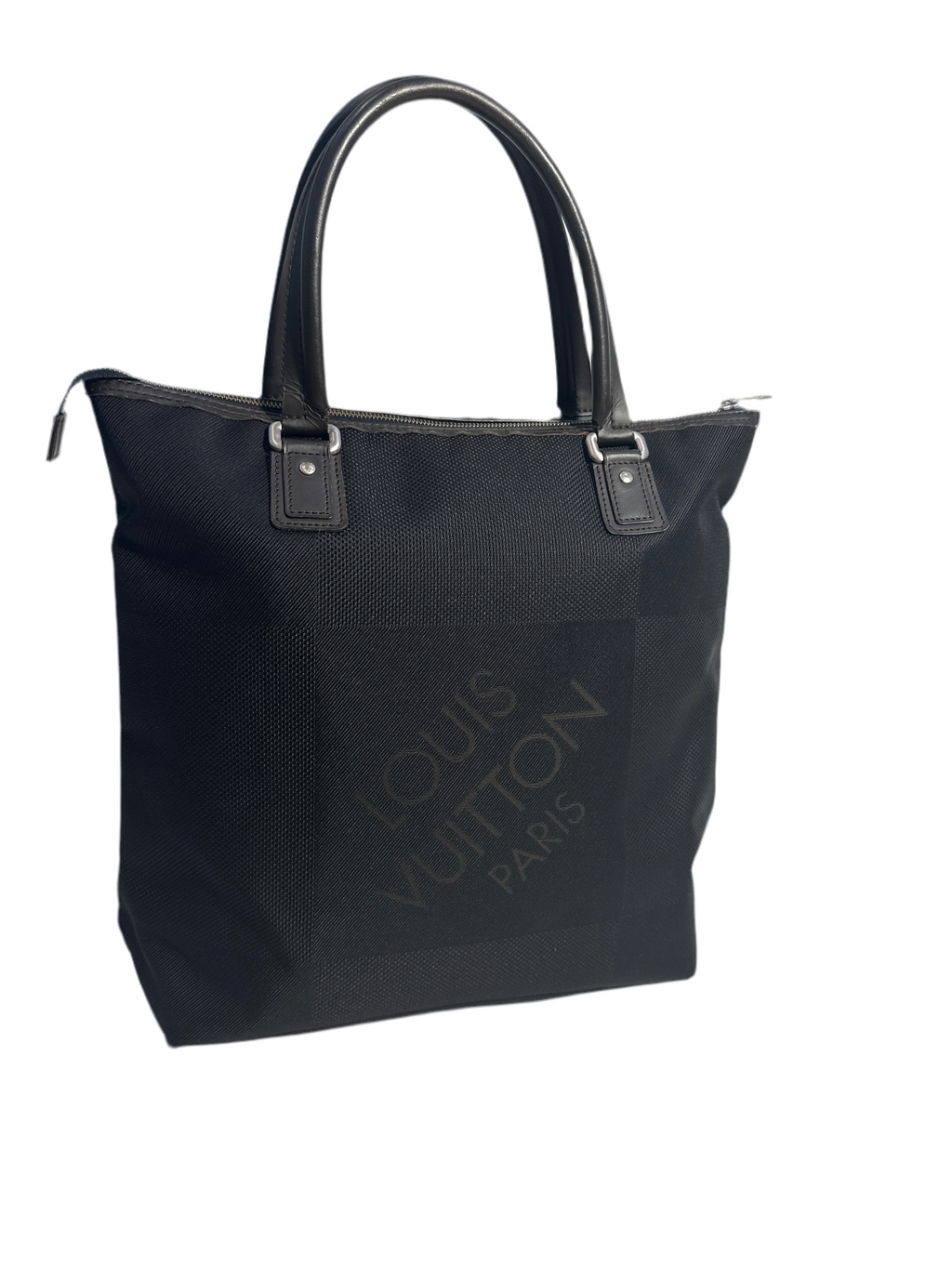 Louis Vuitton Cougar Damier Jean Tote Bag Black Brown with COA