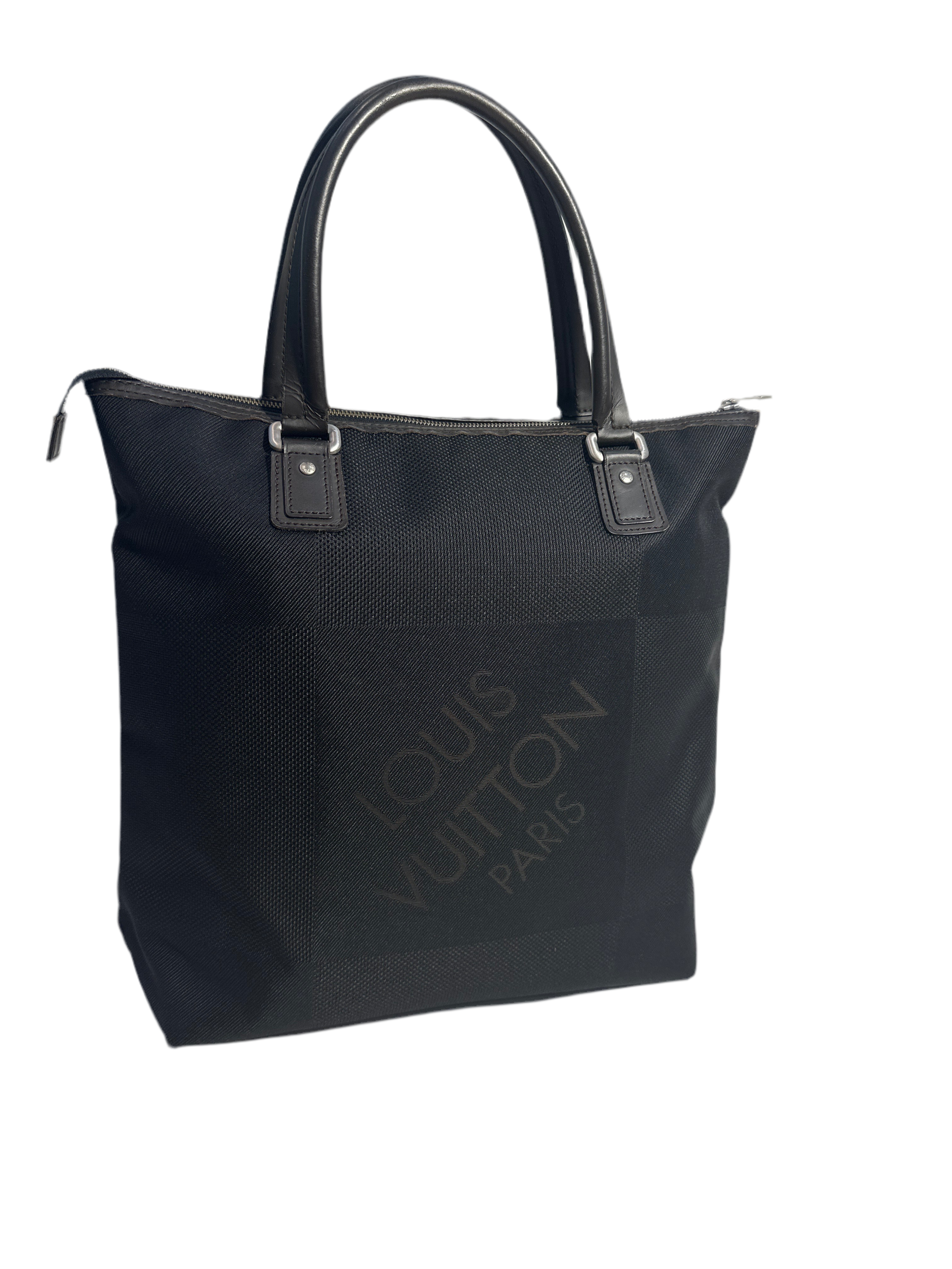 Louis Vuitton Cougar Damier Jean Tote Bag Black Brown with COA