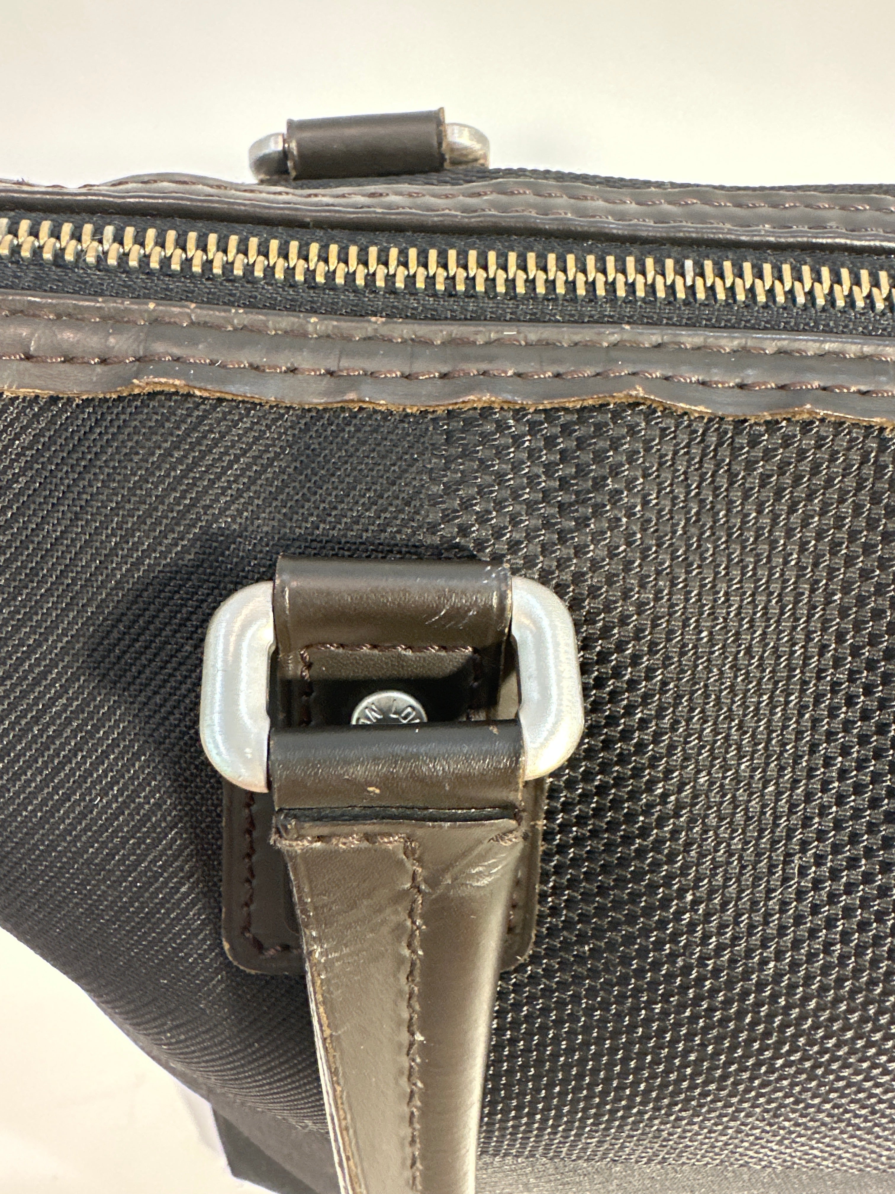 Louis Vuitton Cougar Damier Jean Tote Bag Black Brown with COA