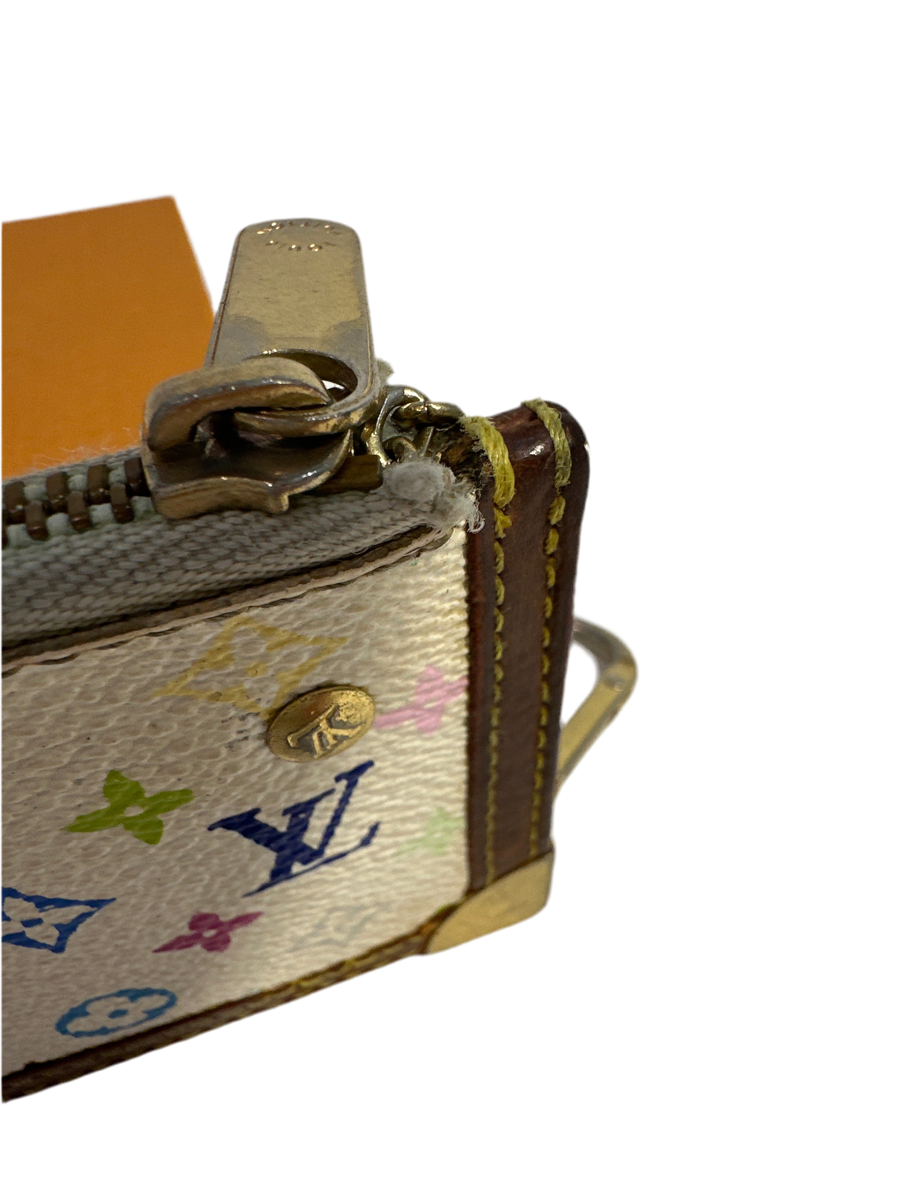 Vintage LOUIS VUITTON Limited Edition Monogram Multicolor pochette Cles/pouch