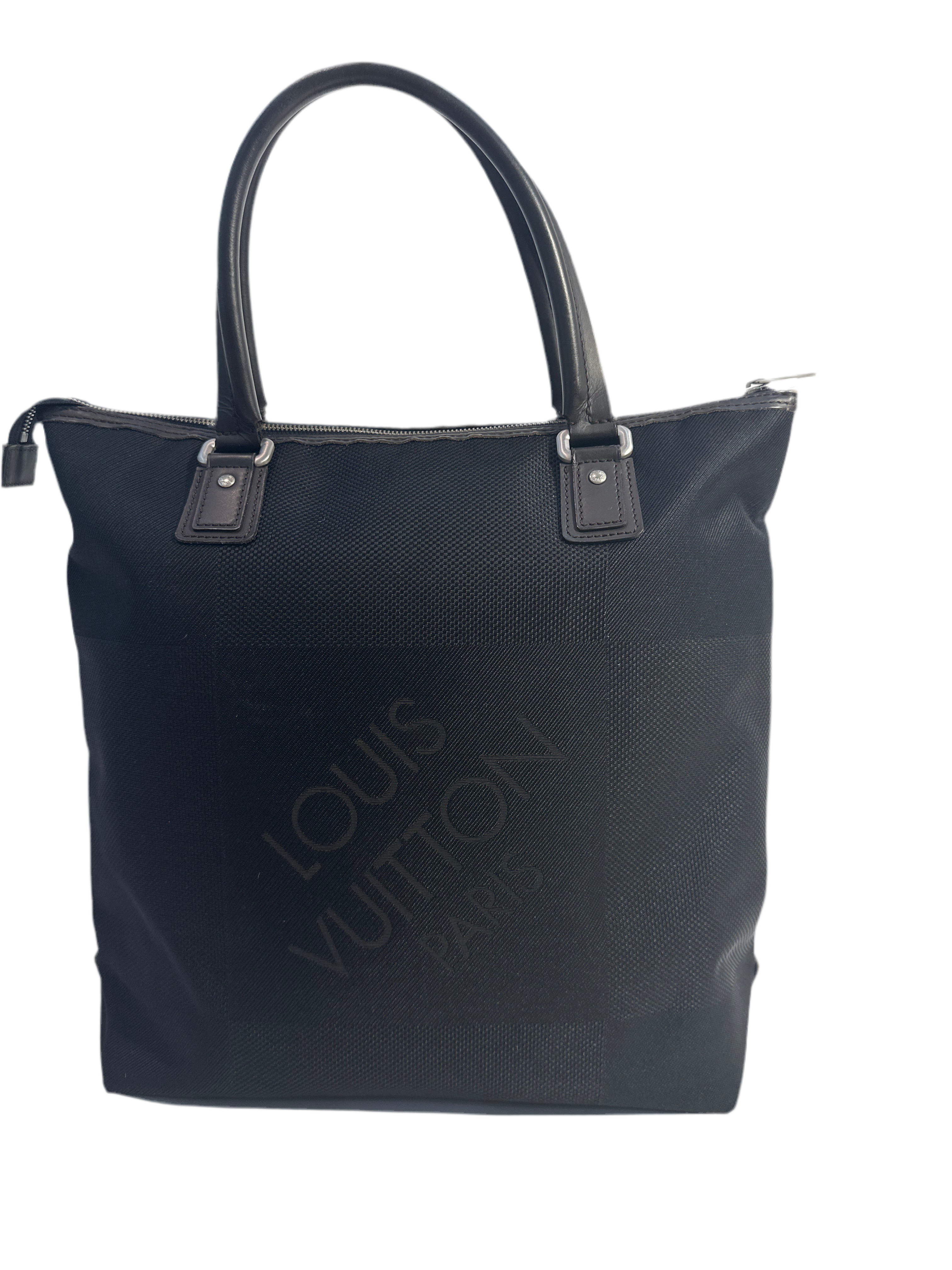 Louis Vuitton Cougar Damier Jean Tote Bag Black Brown with COA