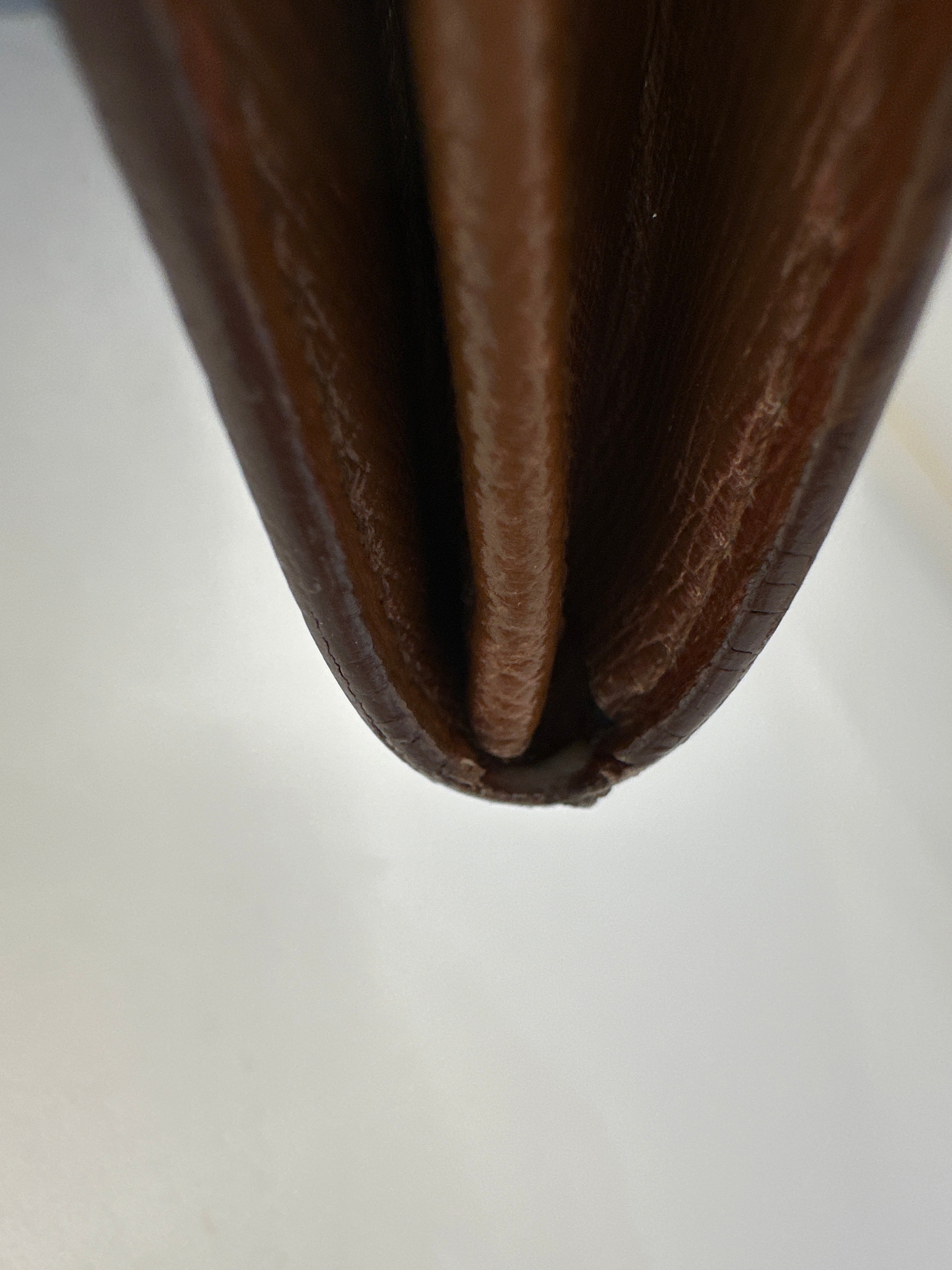 Vintage Louis Vuitton Logo LV Trifold Wallet Large Monogram Brown Authentic