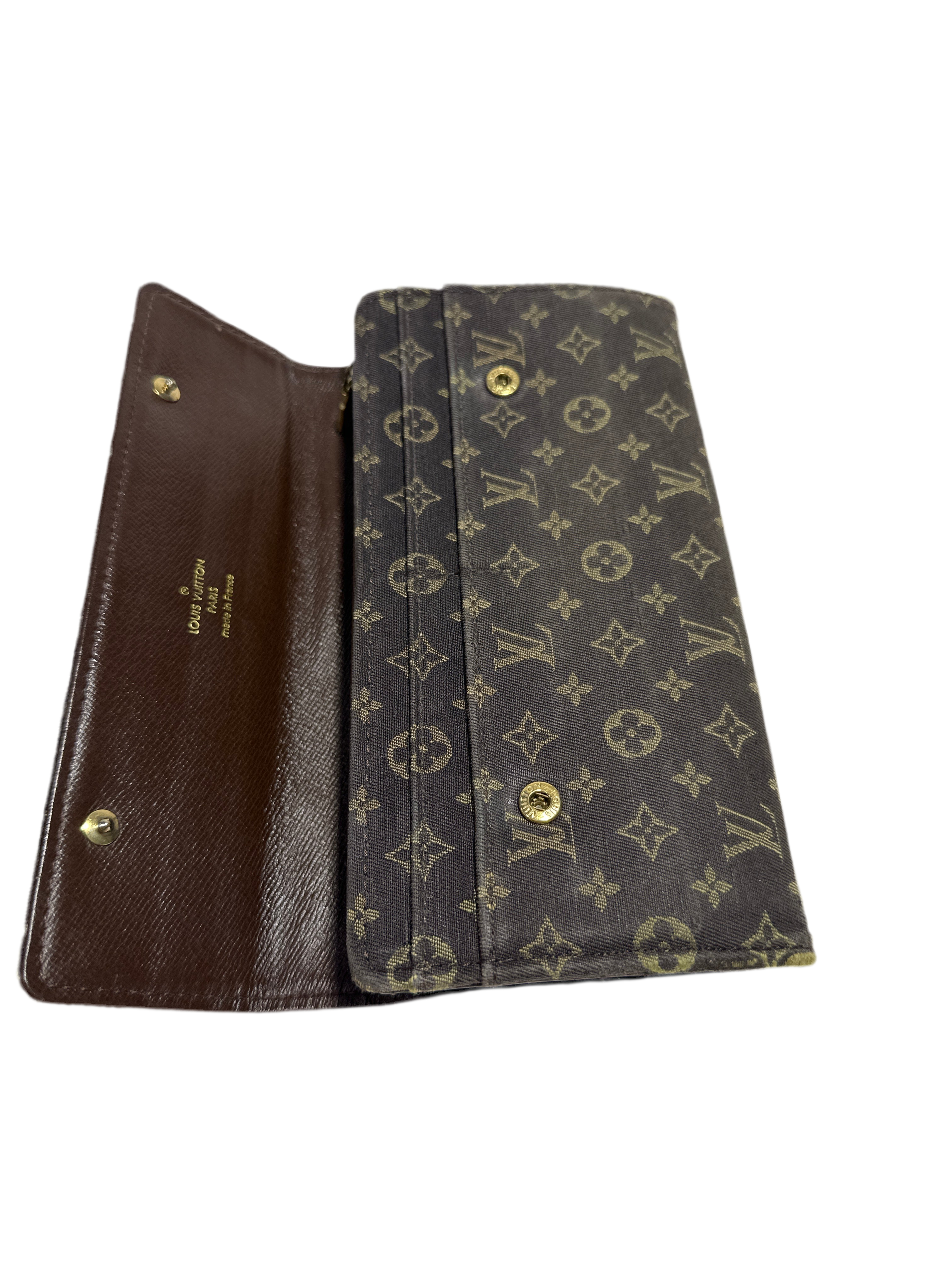 Vintage Louis Vuitton mini lin porte sarah long wallet