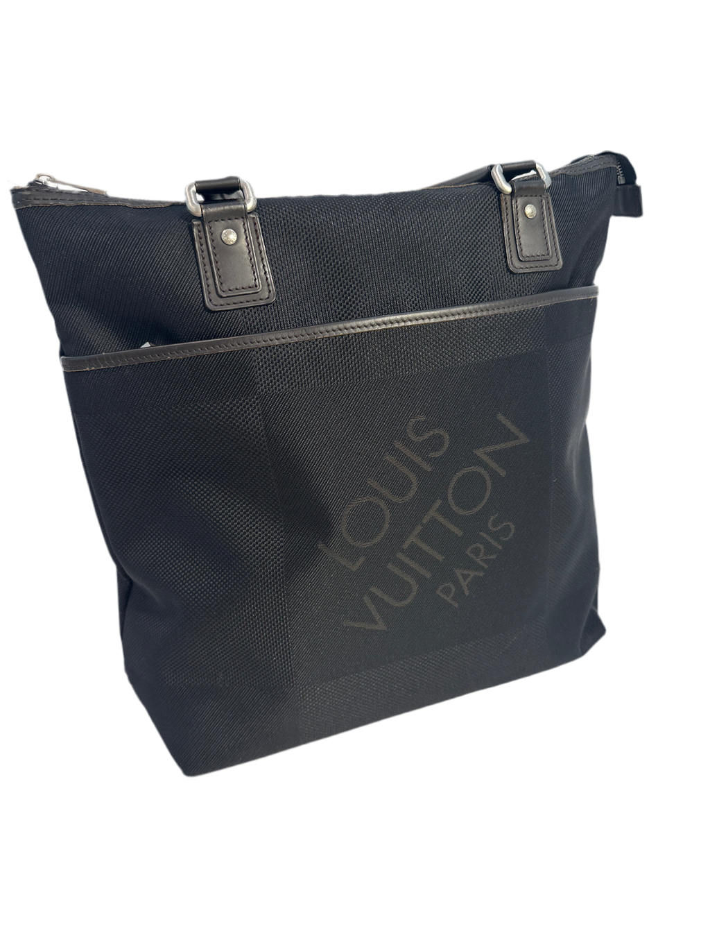 Louis Vuitton Cougar Damier Jean Tote Bag Black Brown with COA