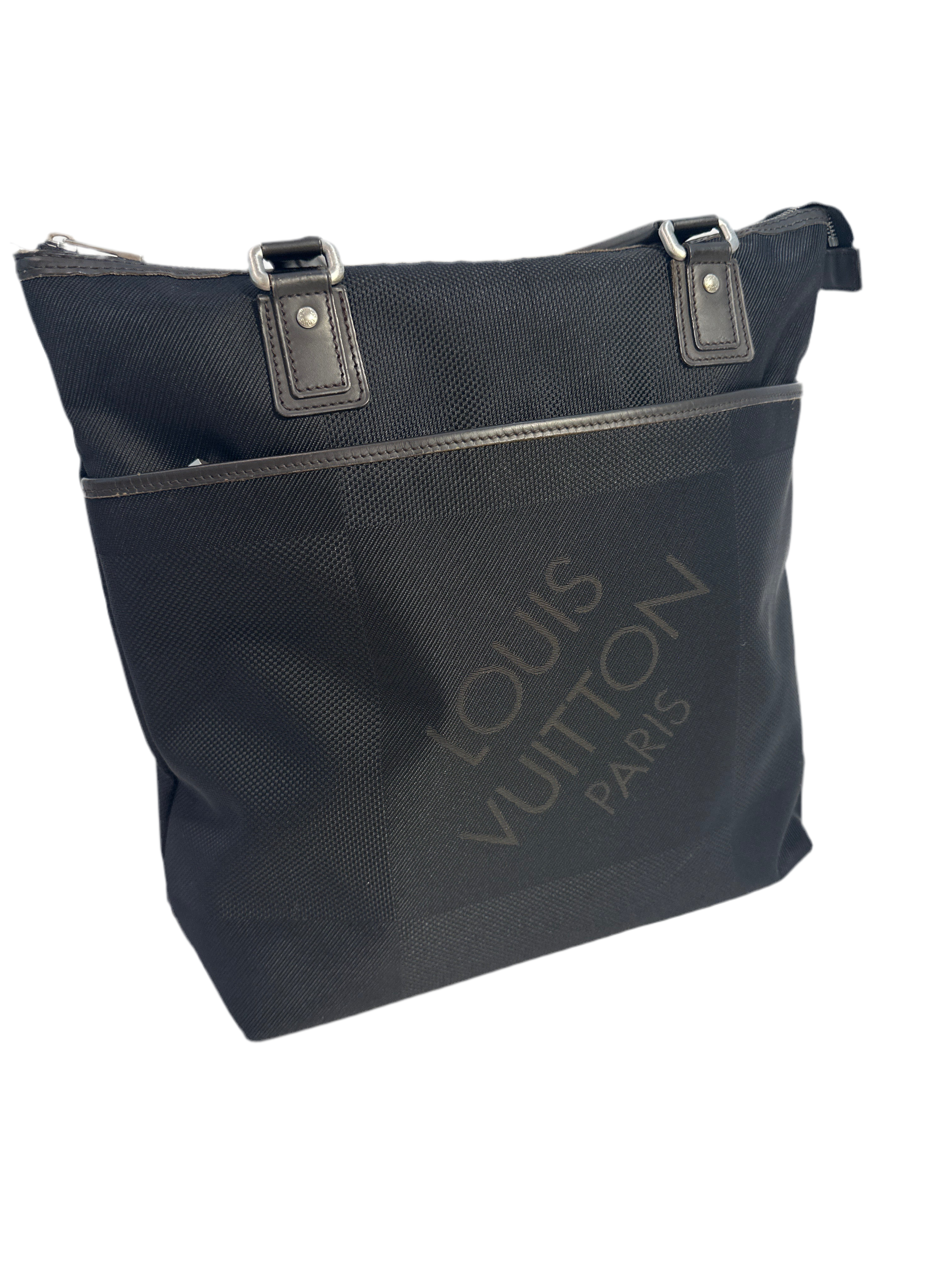 Louis Vuitton Cougar Damier Jean Tote Bag Black Brown with COA