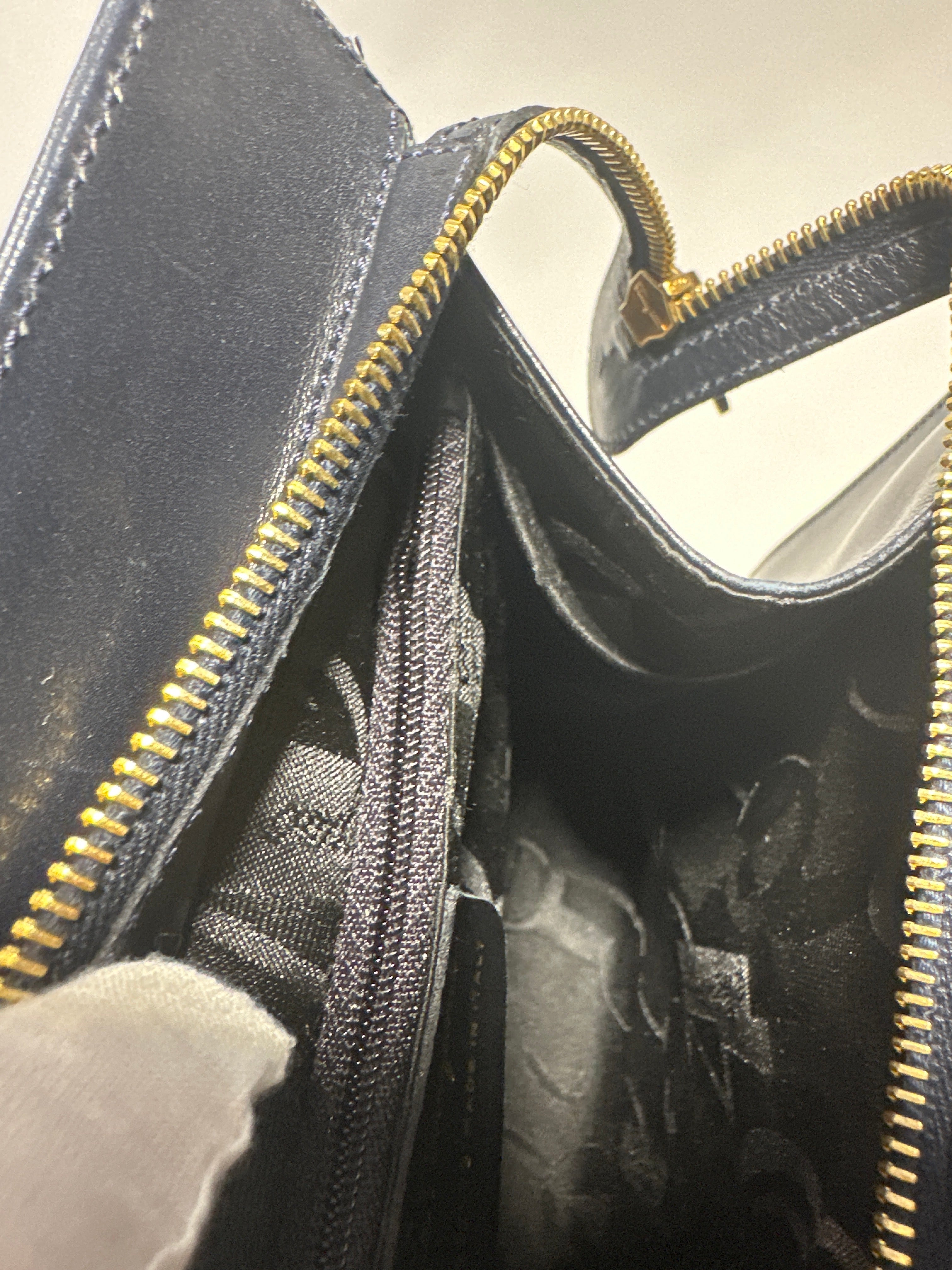 Vintage Salvatore Ferragamo Navy Blue Vala Purse