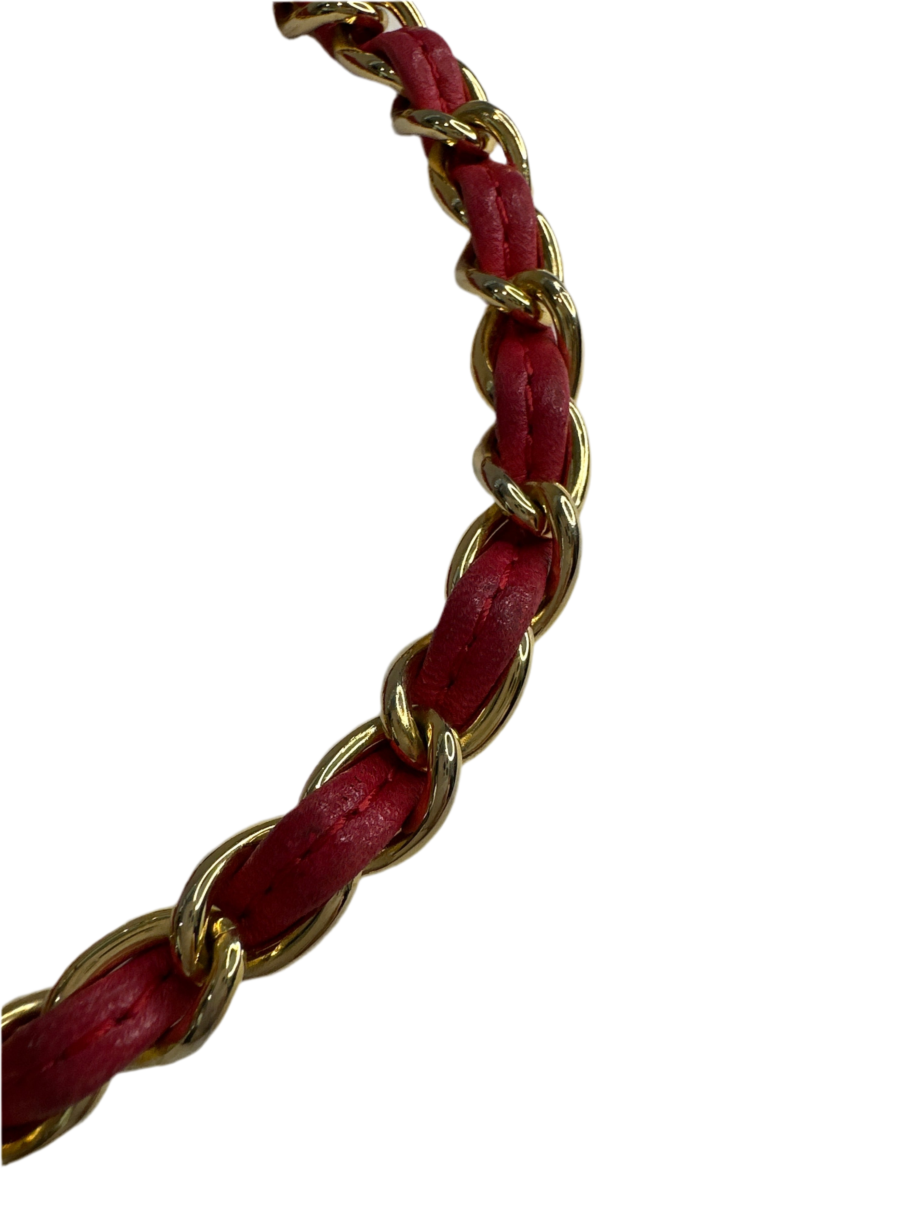 Vintage CHANEL Chain Shoulder Matelasse Lambskin Fringe Shoulder Bag with COA and card. Series 0