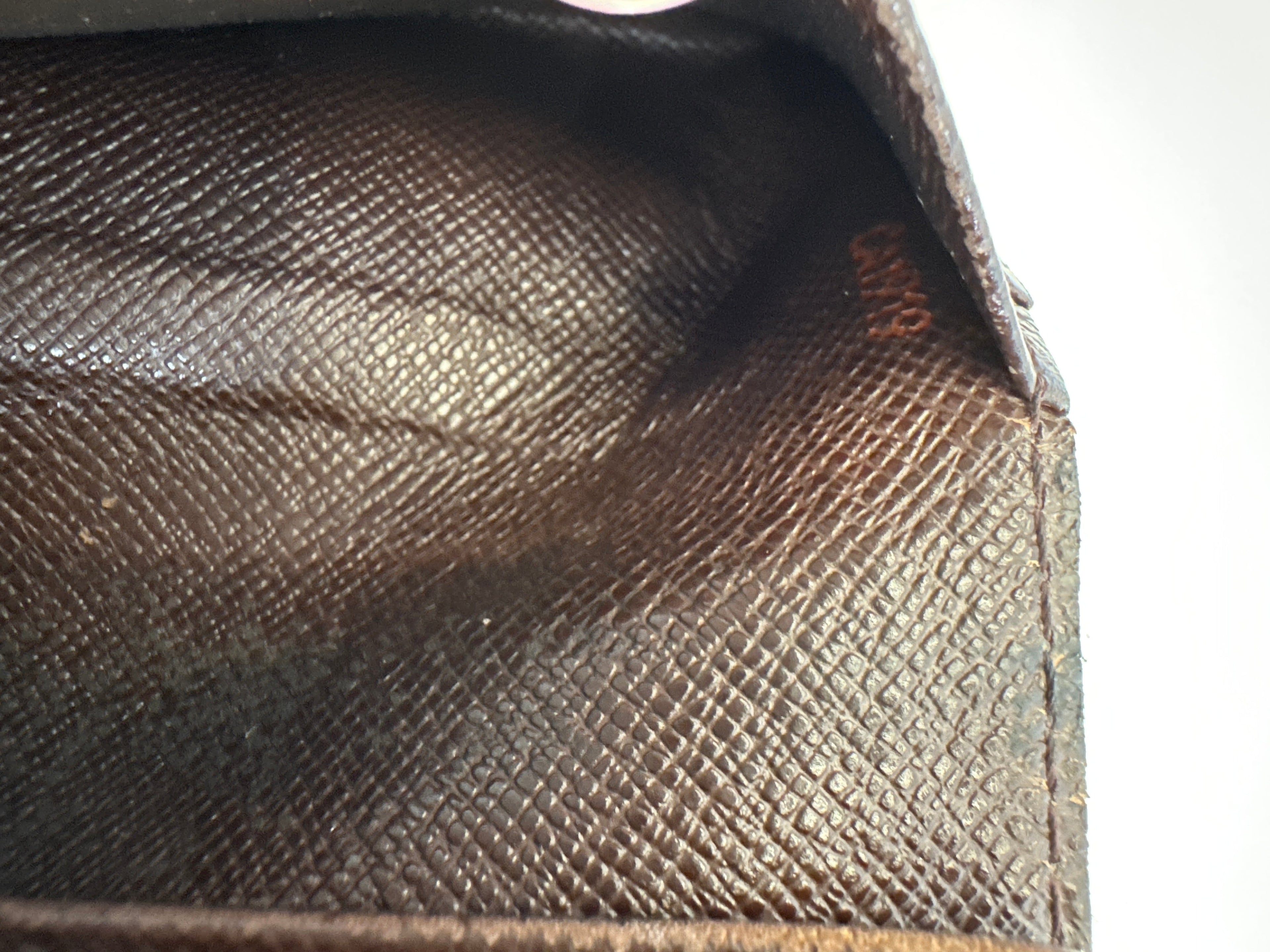 LOUIS VUITTON Porte Monnaie Damier Ebene Billets Tresor Wallet Brown