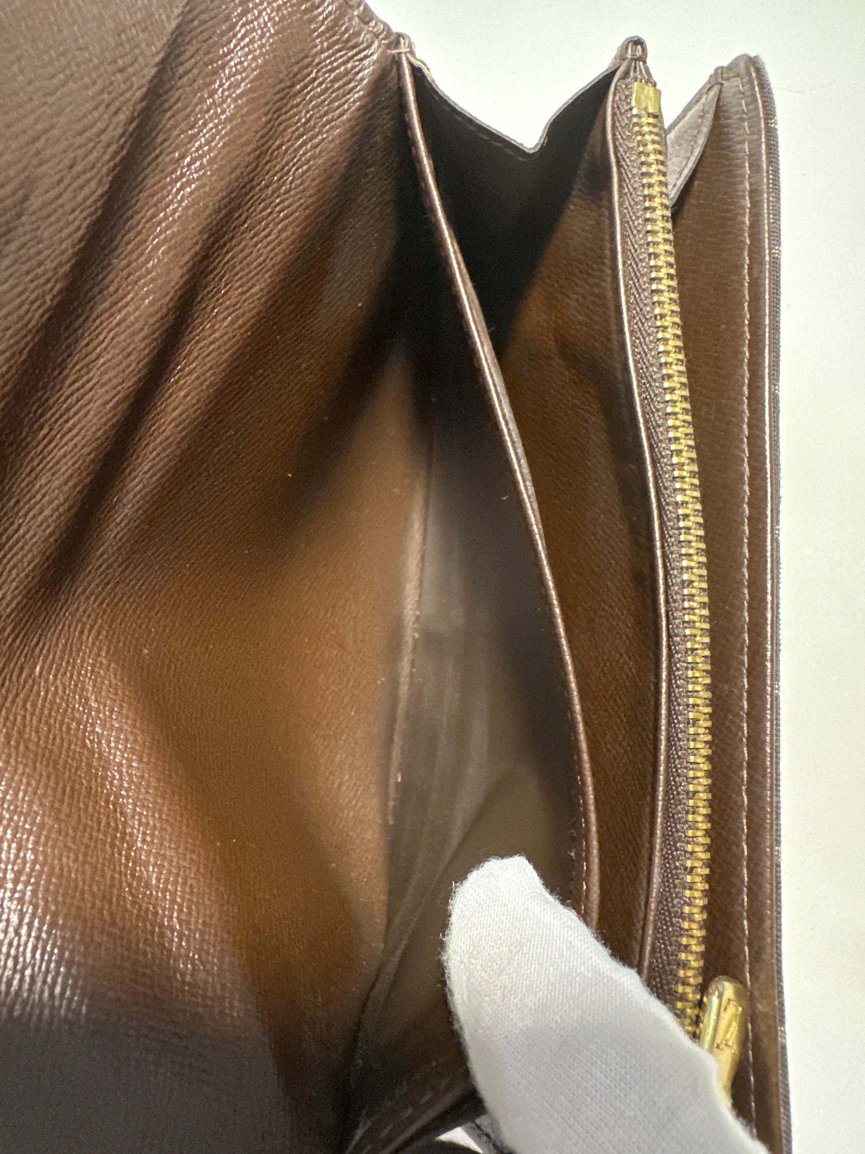 Vintage Louis Vuitton mini lin porte sarah long wallet