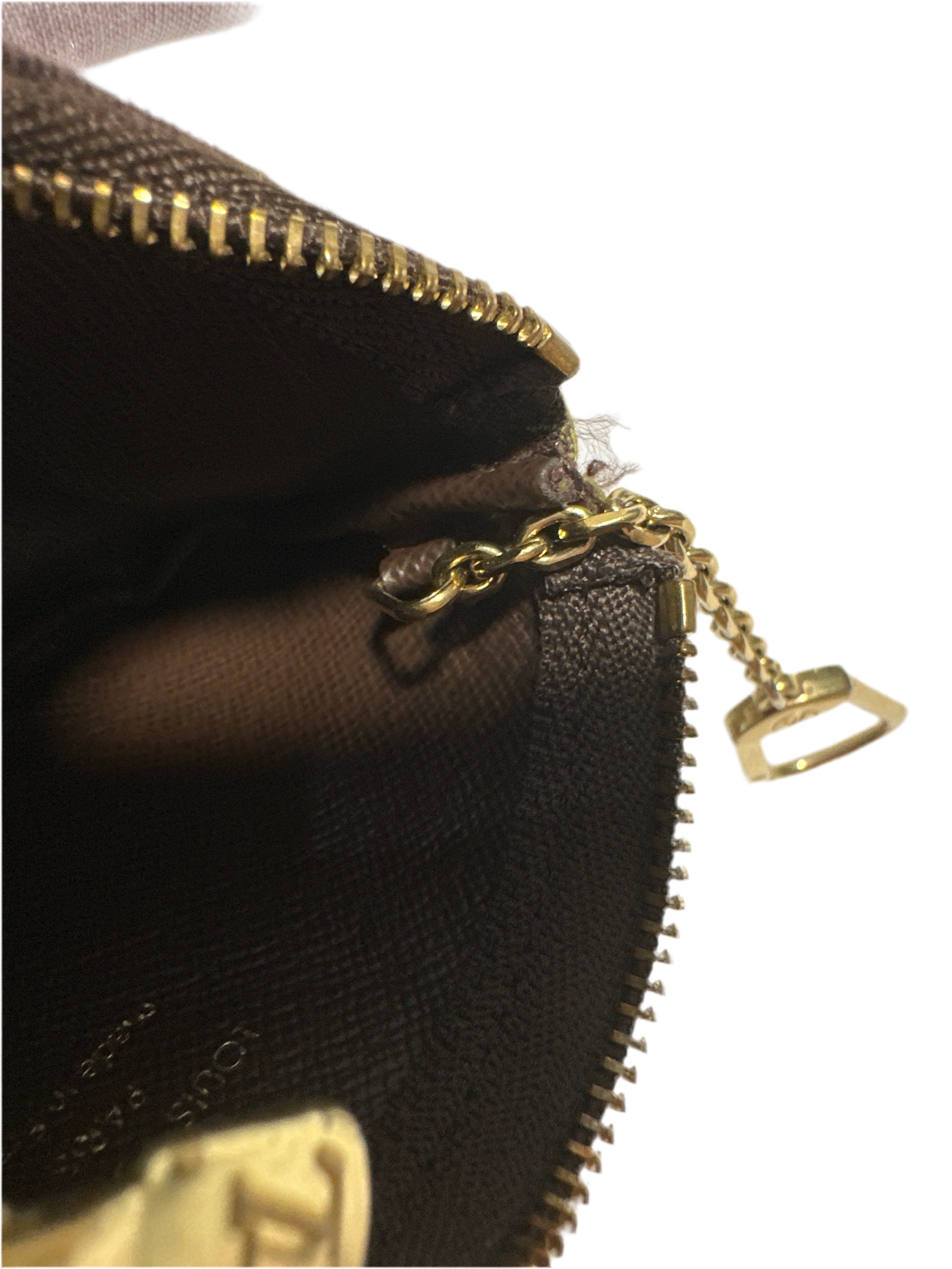 Louis Vuitton Vintage Mini Lin Monogram Key Cles Chain Pouch