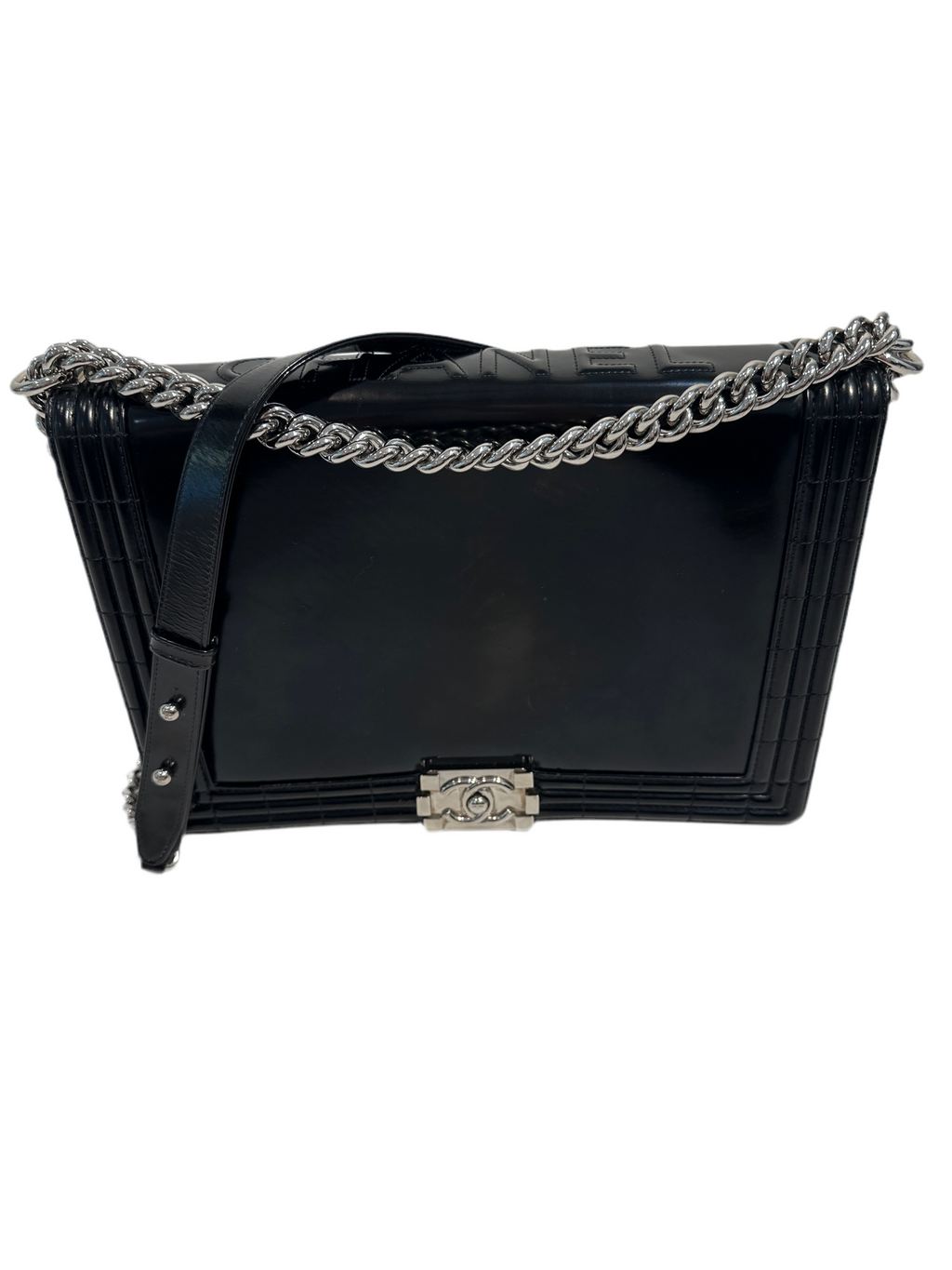 Chanel Reverso Boy Flap Bag Glazed Calfskin Large