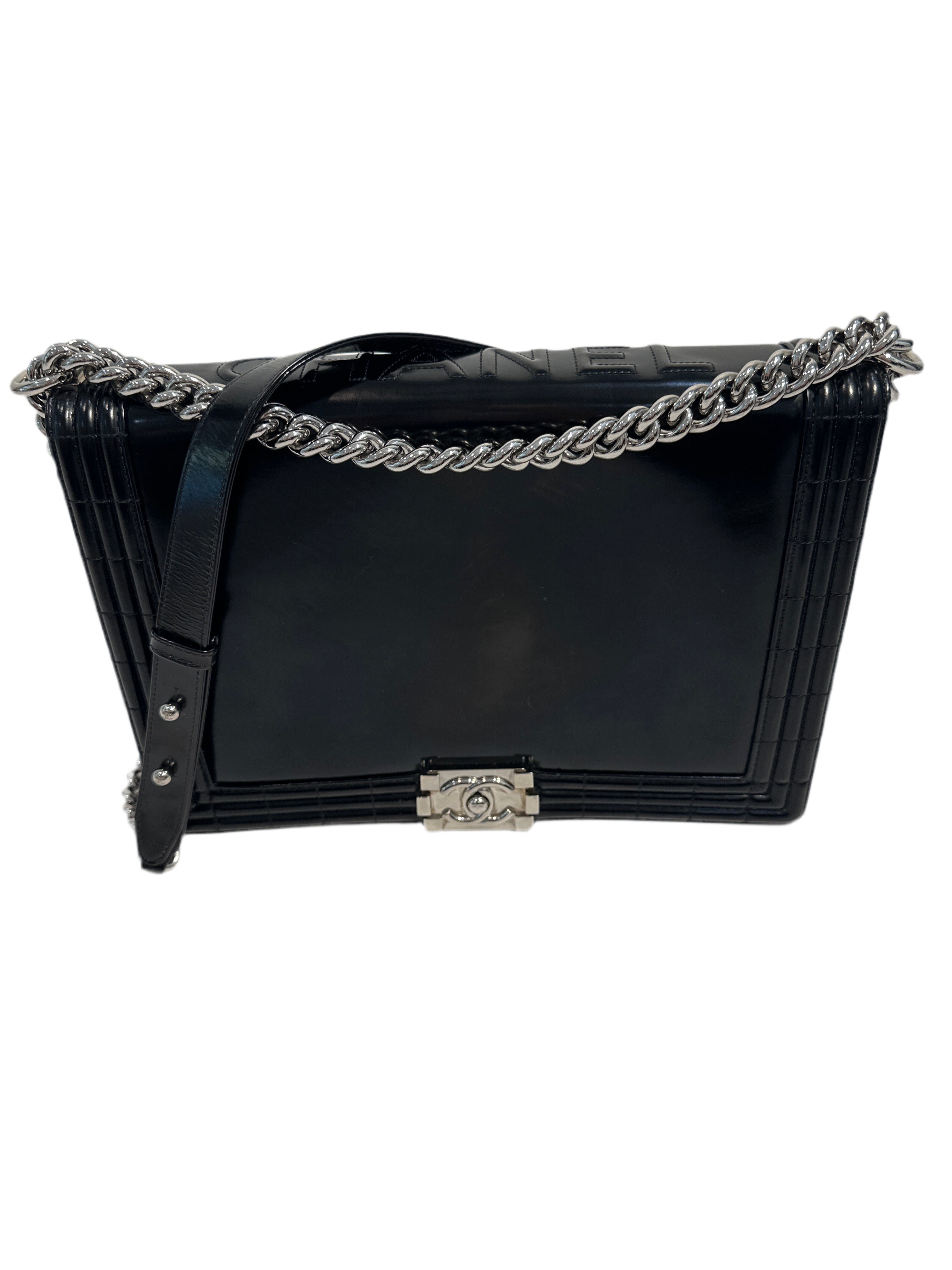 Chanel Reverso Boy Flap Bag Glazed Calfskin Large