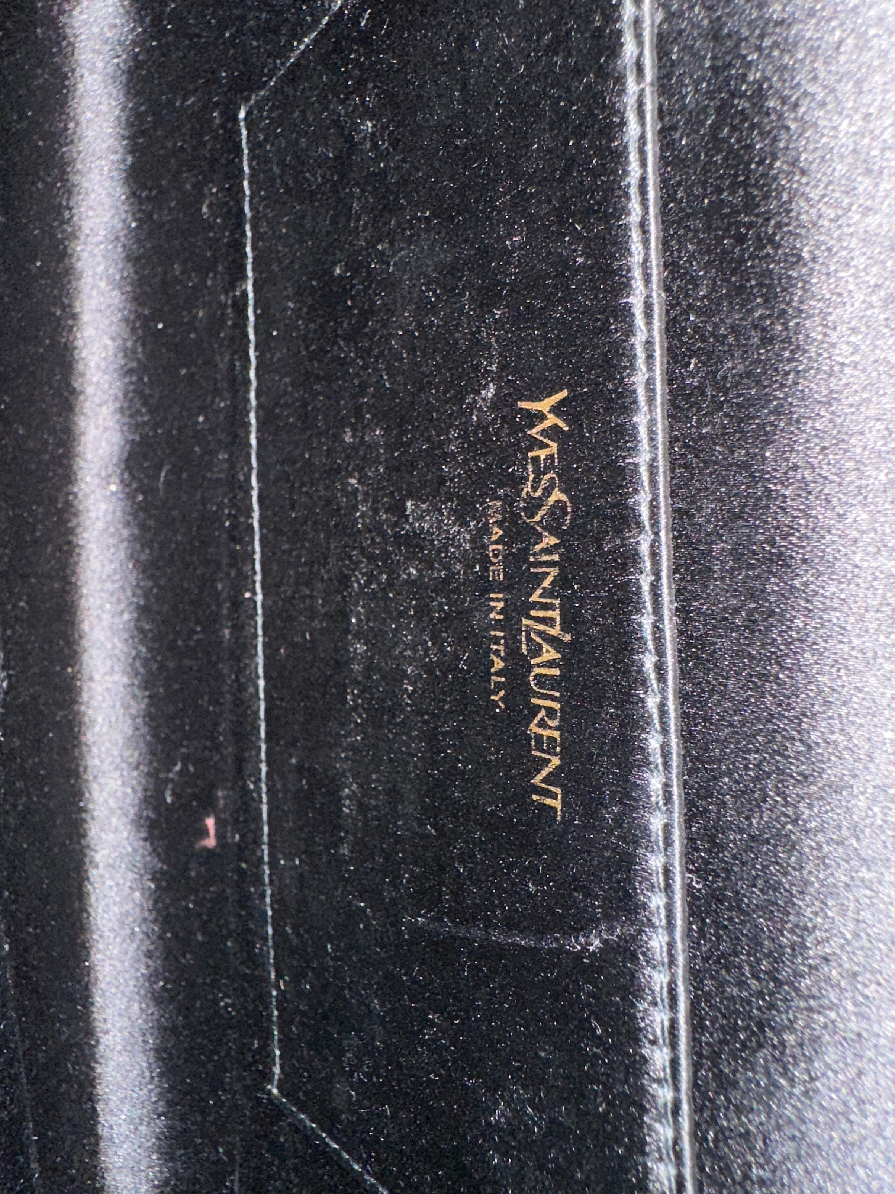 Saint Laurent Womens Monogram Leather Belle De Jour Clutch Handbag Black