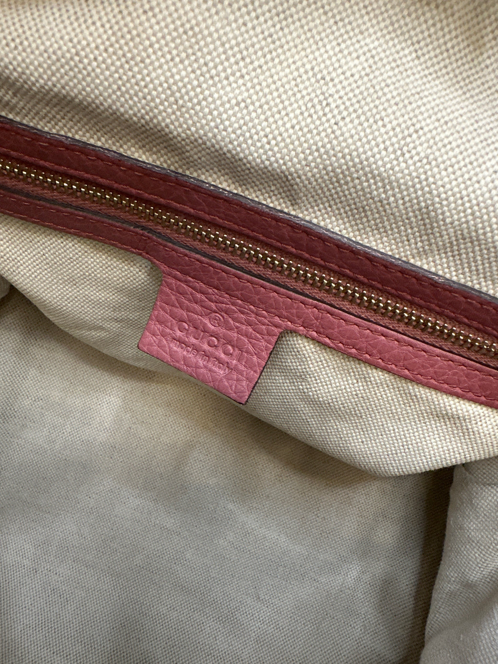 Vintage Gucci Rose Pink Leather Web Line Boston Speedy 2way Tote Bag with COA