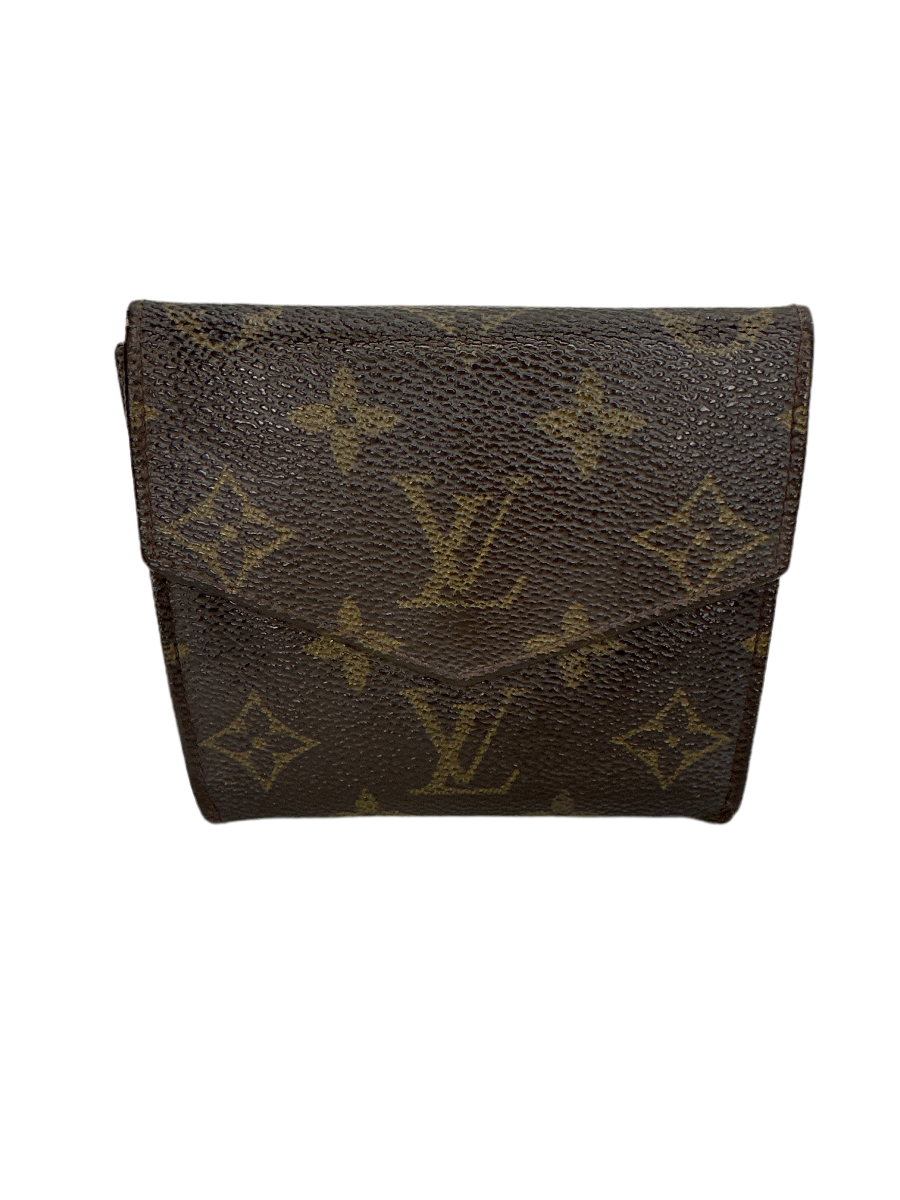 Vintage LOUIS VUITTON Brown Elise Monogram Snap Wallet