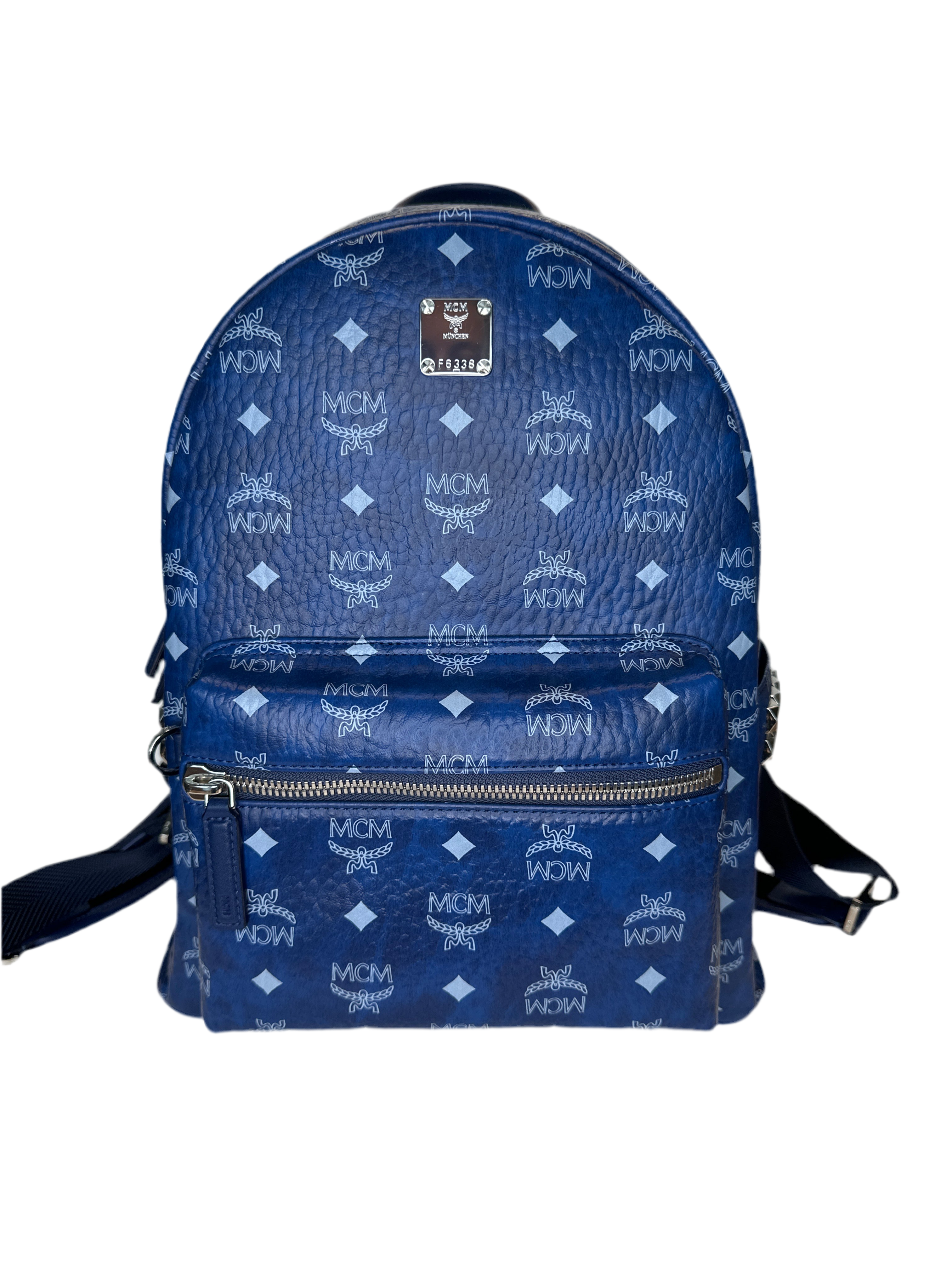 MCM Stark Side Studs Backpack In Visetos