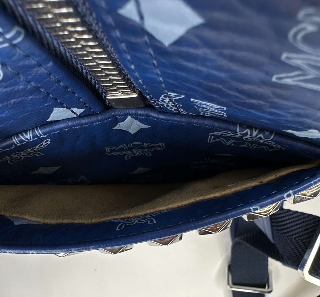 MCM Stark Side Studs Backpack In Visetos