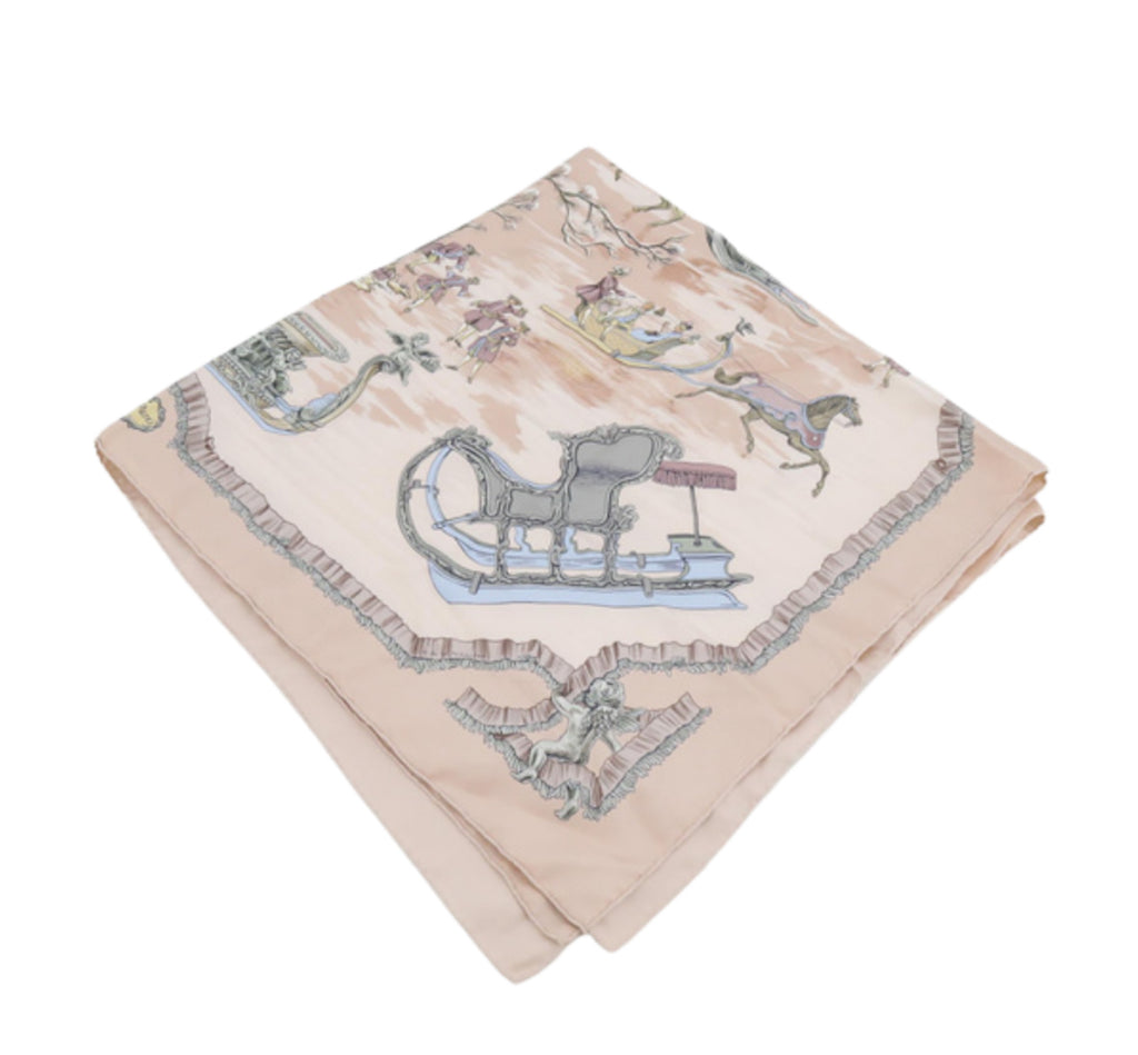 Vintage Hermes Traineaux et Glisades scarf