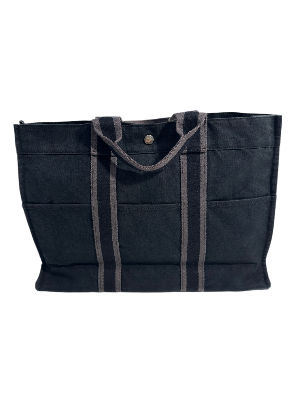 HERMES Canvas Black & Gray Tote